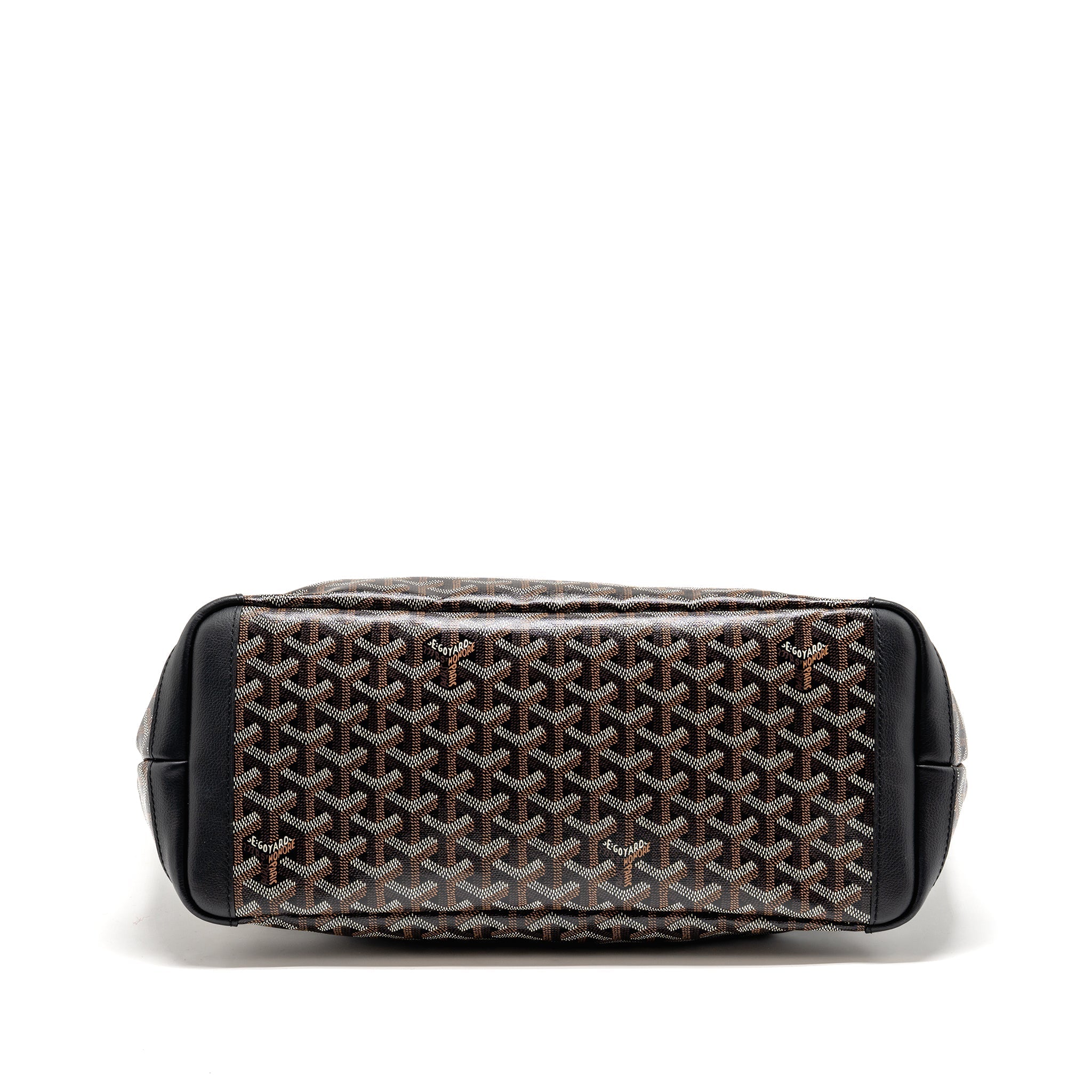 GOYARD ARTOIS MM TOTE BAG GOYARDINE CANVAS/CALFSKIN BLACK SHW