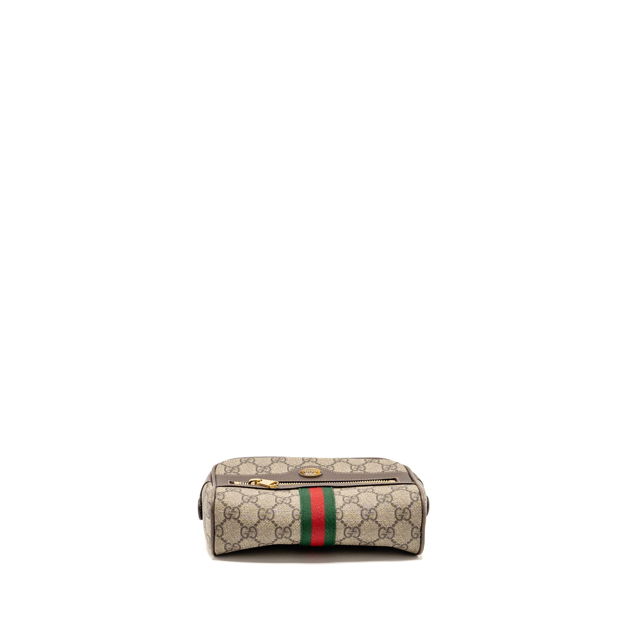 GUCCI SIZE 85 OPHIDIA SMALL BELT BAG GG SUPREME CANVAS GHW