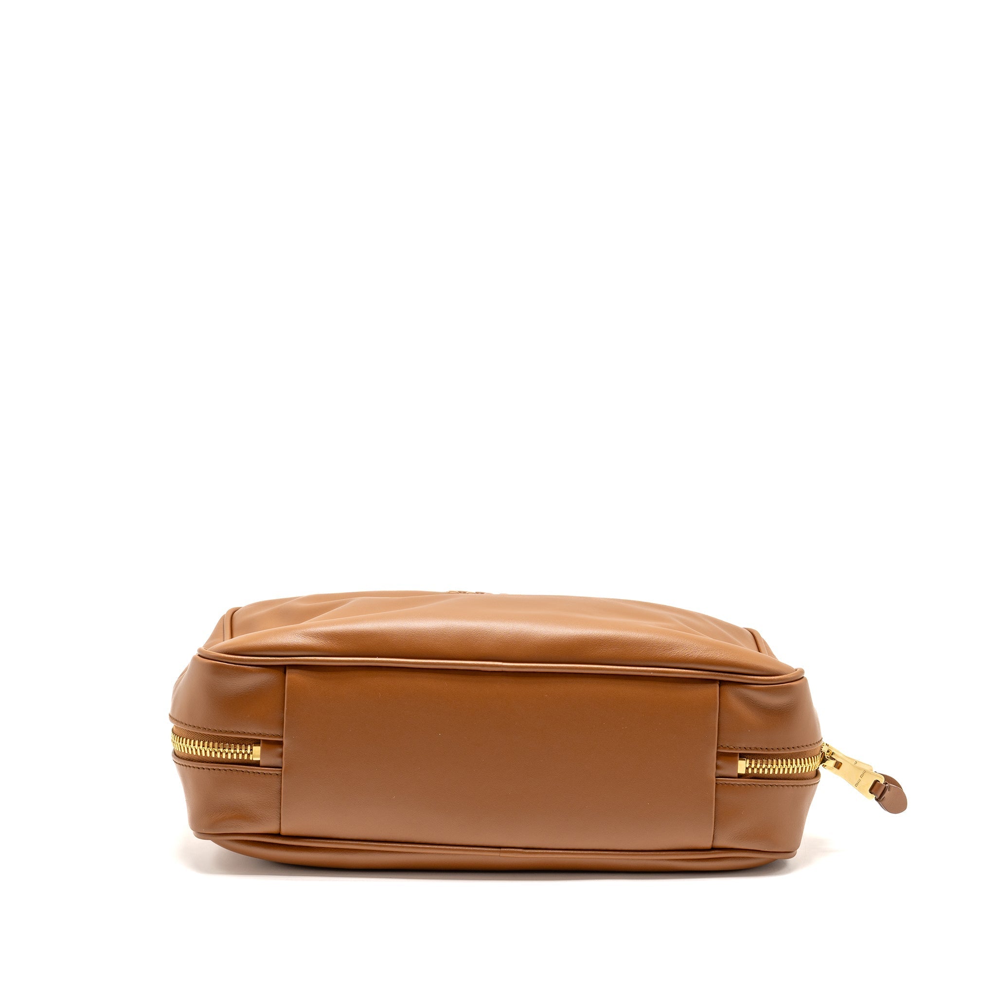 MIU MIU LARGE BEAU BAG CALFSKIN COGNAC GHW