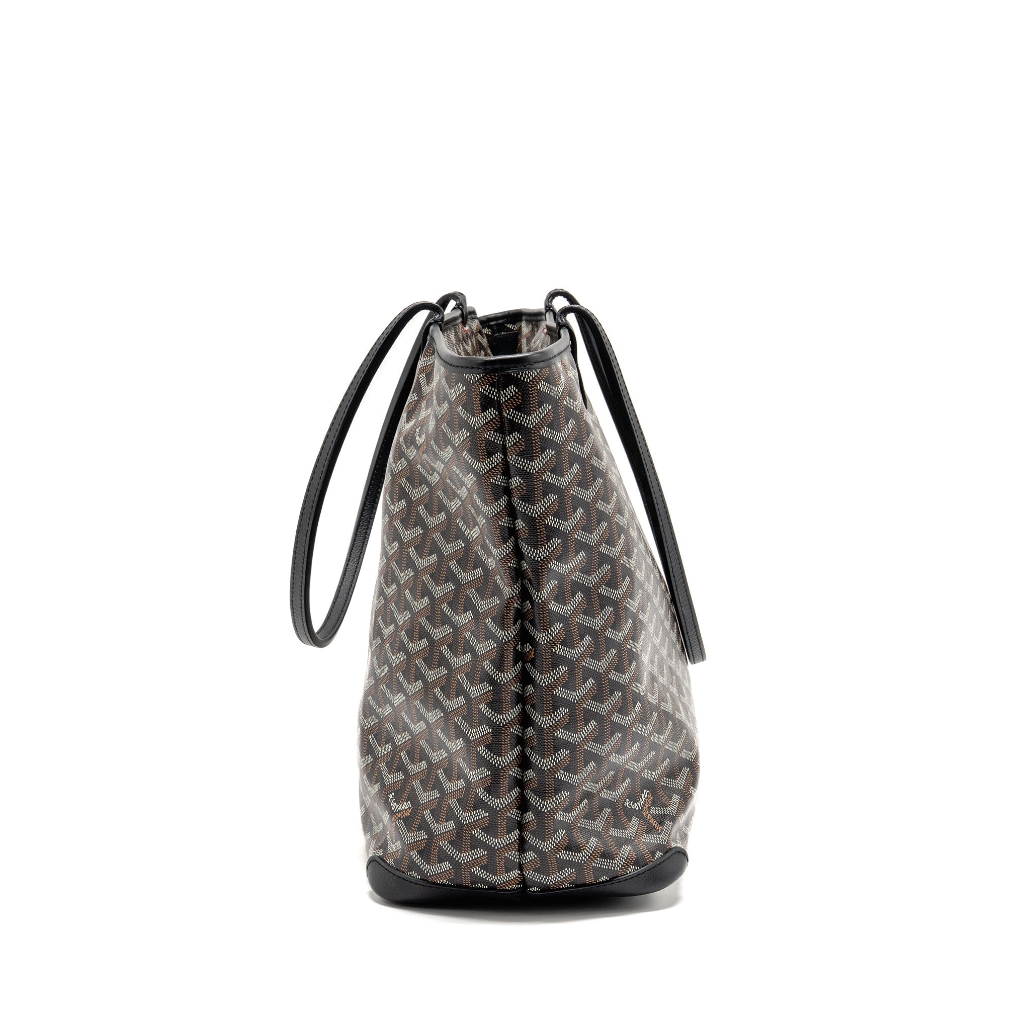 GOYARD ARTOIS MM TOTE BAG GOYARDINE CANVAS/CALFSKIN BLACK SHW