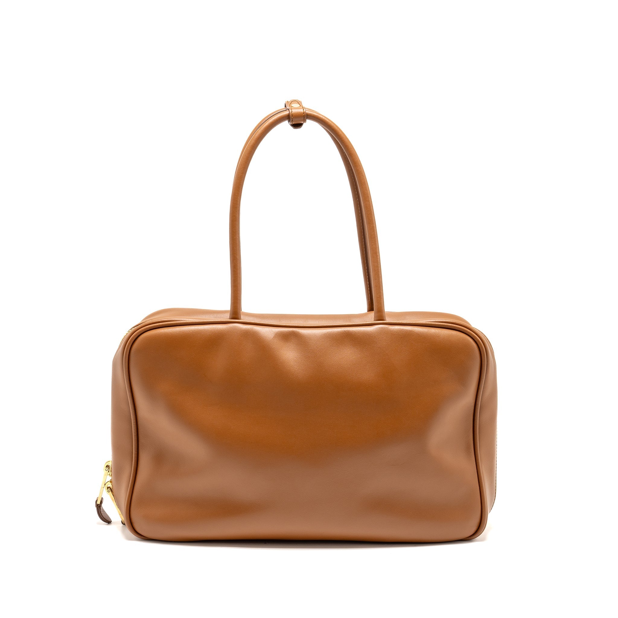 MIU MIU LARGE BEAU BAG CALFSKIN COGNAC GHW