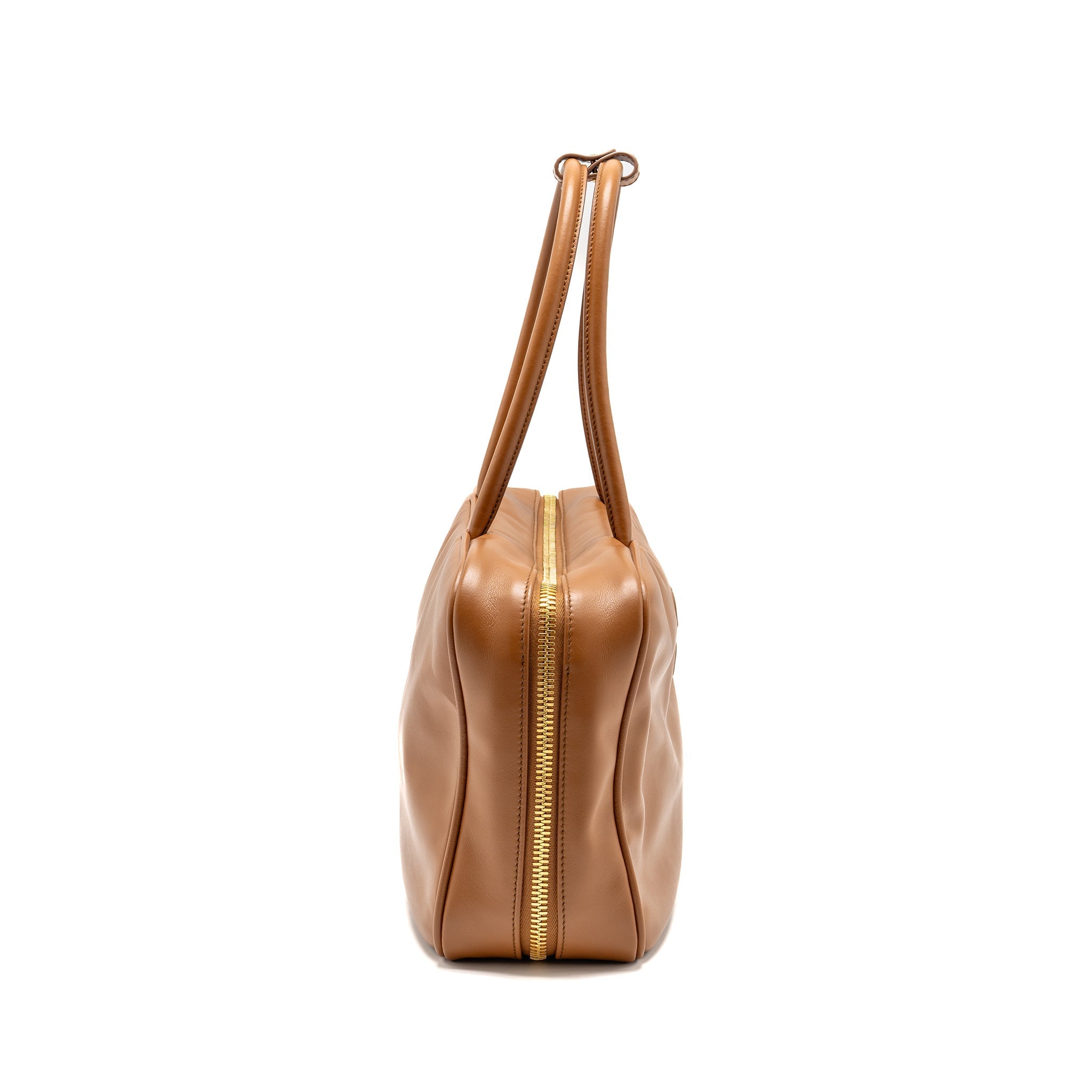 MIU MIU LARGE BEAU BAG CALFSKIN COGNAC GHW