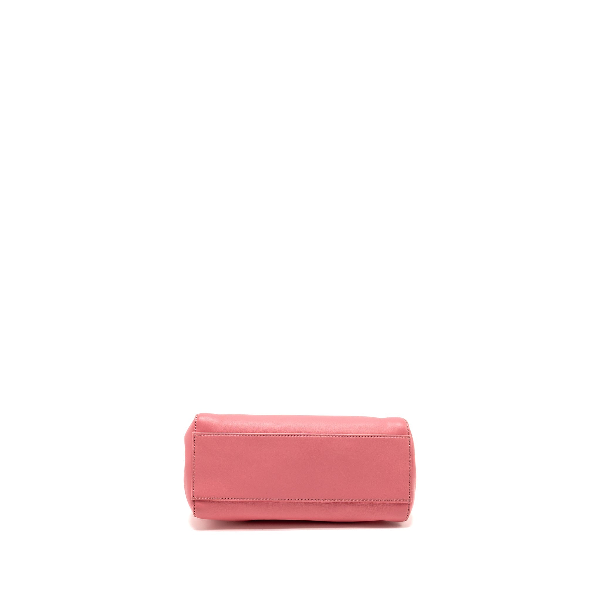 FENDI COLOURBLOCK MINI PEEKABOO NAPPA LEATHER ROSA FLUO/OXIGEN SLATE GHW
