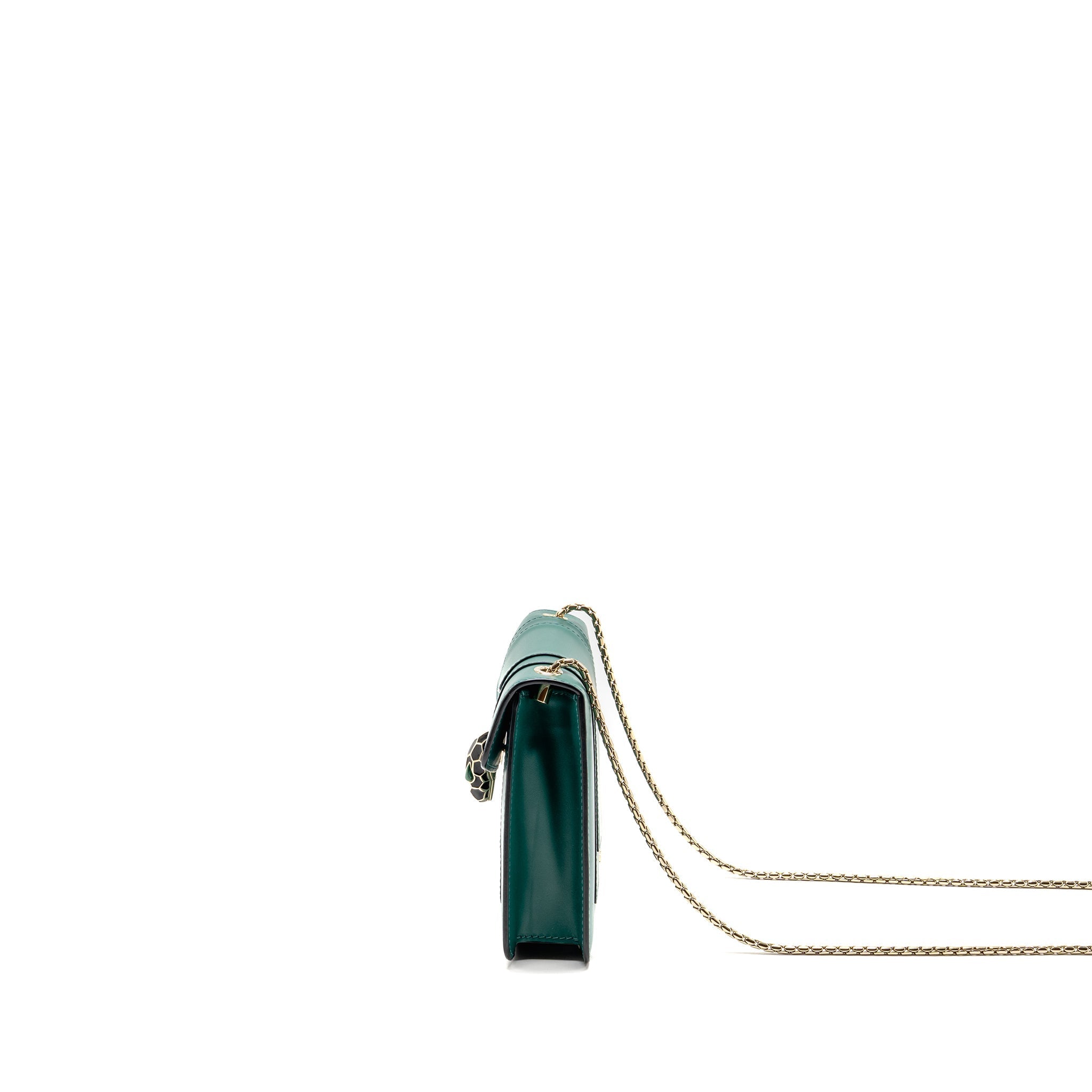 BVLGARI SERPENTI FOREVER CROSSBODY BAG CALFSKIN GREEN LGHW