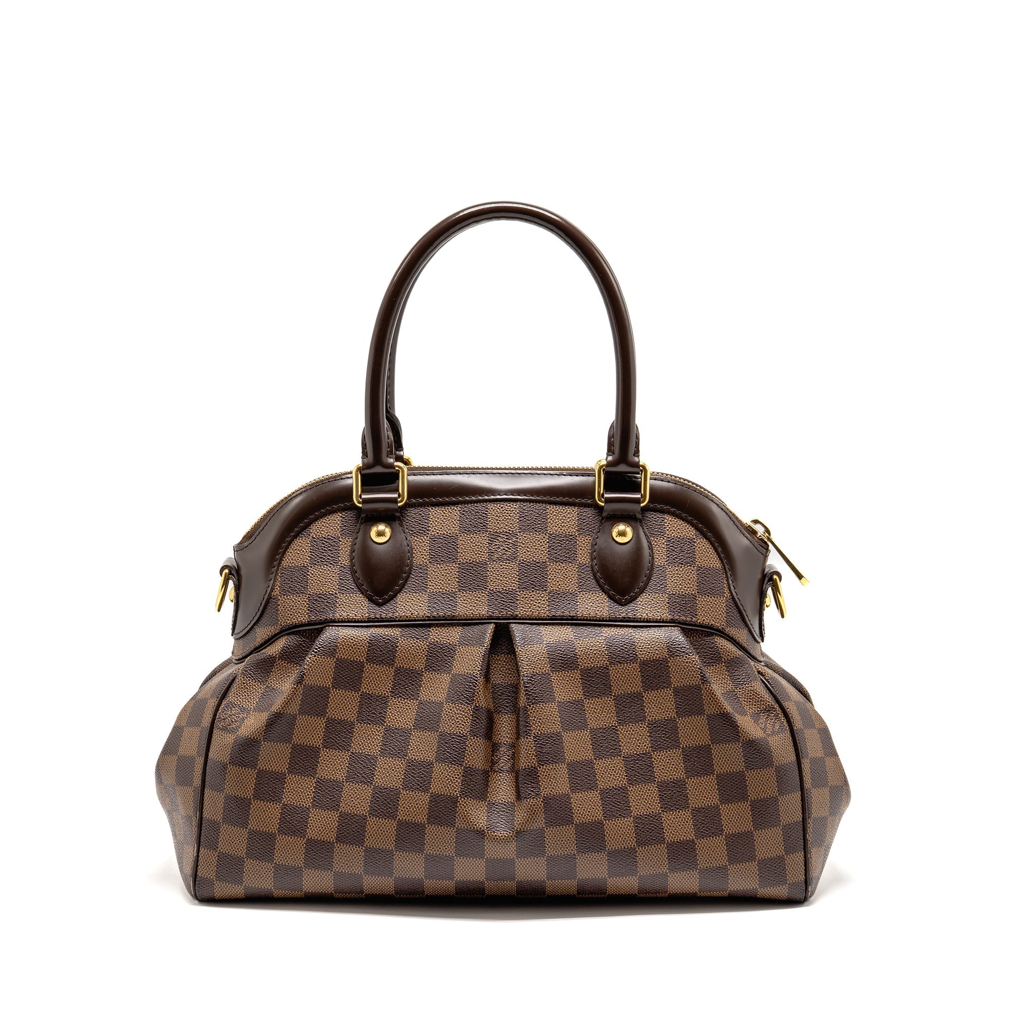 LOUIS VUITTON TREVI PM TOTE BAG DAMIER EBENE CANVAS GHW