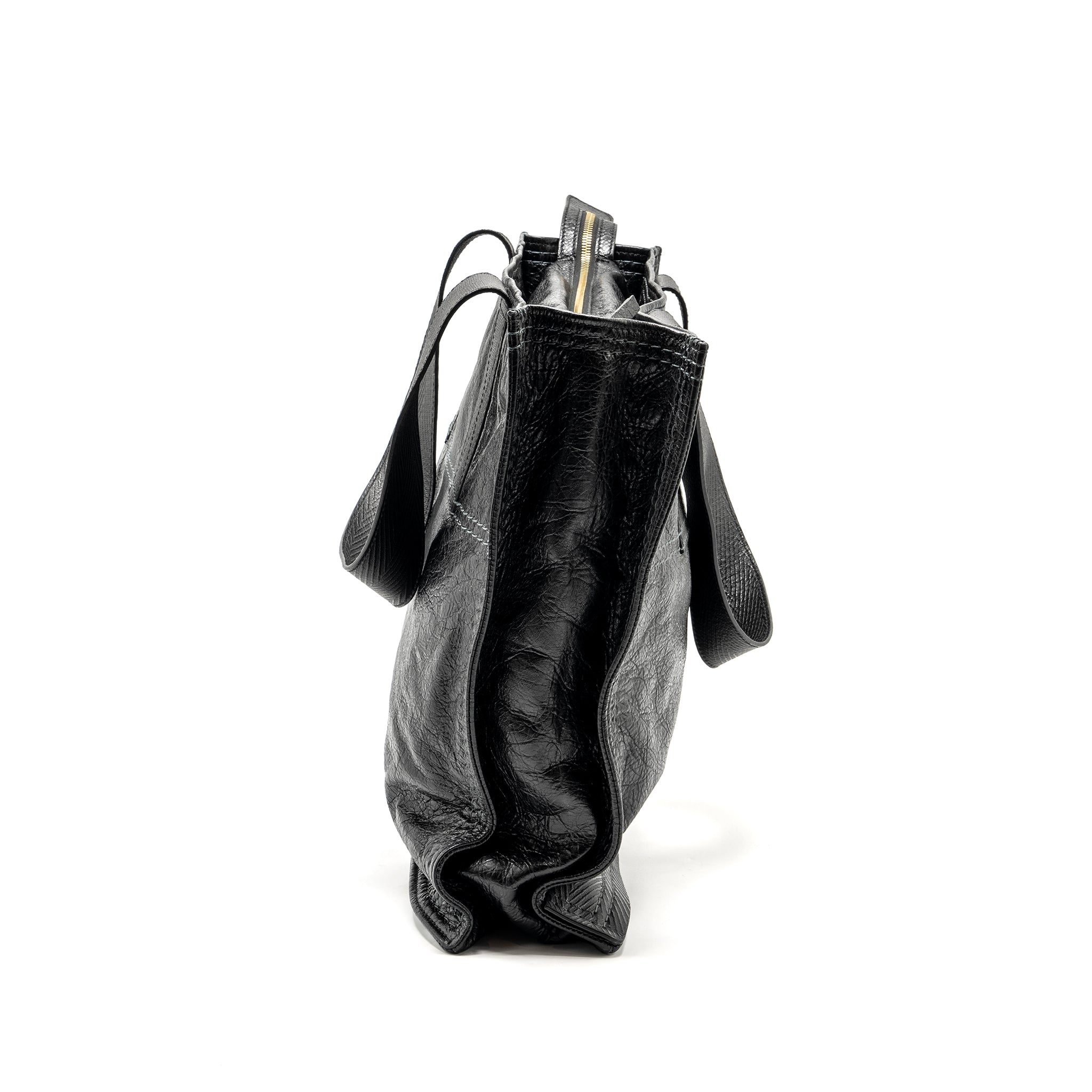 BALENCIAGA ZIP LARGE TOTE BAG BLACK GHW