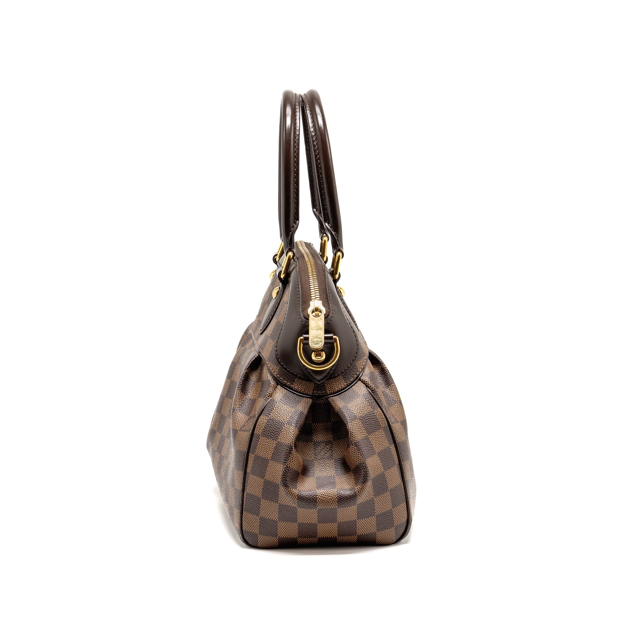 LOUIS VUITTON TREVI PM TOTE BAG DAMIER EBENE CANVAS GHW