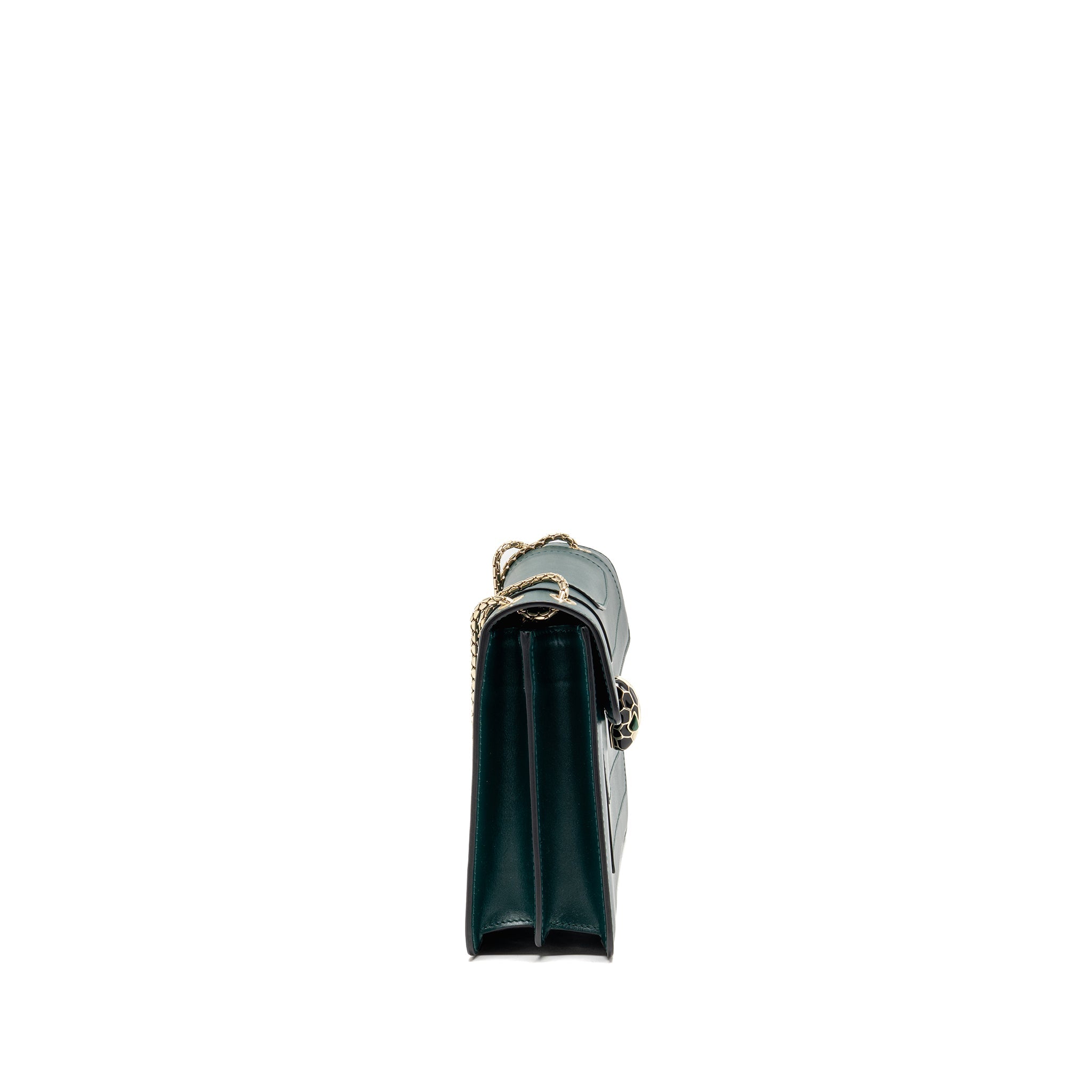 BVLGARI SERPENTI FOREVER FLAP BAG CALFSKIN GREEN LGHW