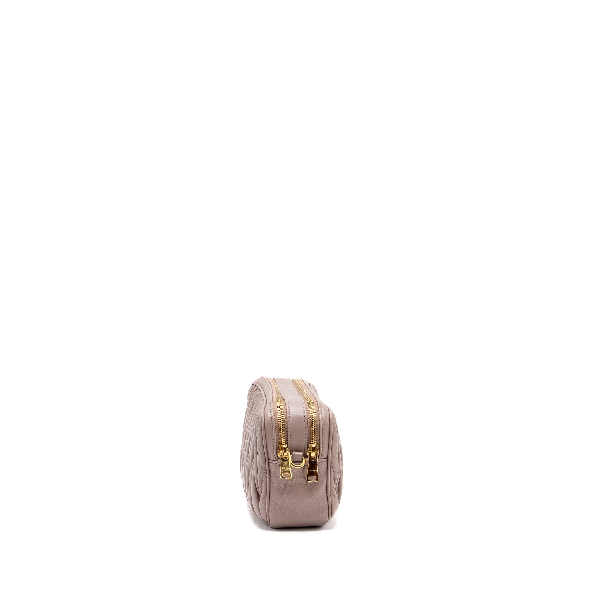 MIU MIU CAMERA CROSSBODY BAG NAPPA DUSTY PINK GHW