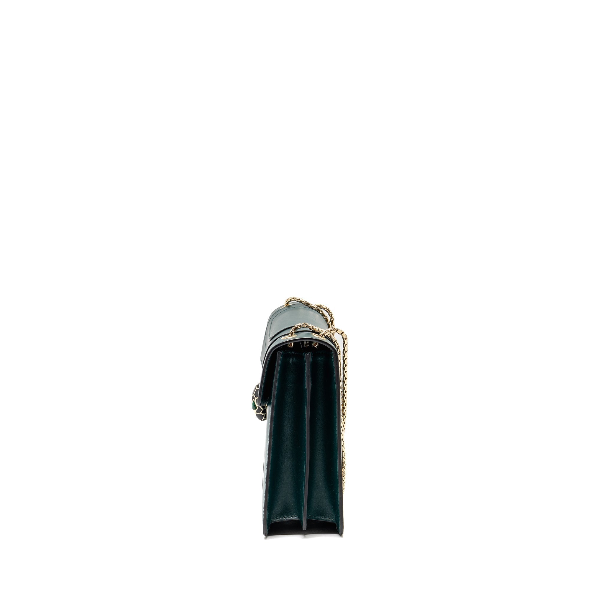 BVLGARI SERPENTI FOREVER FLAP BAG CALFSKIN GREEN LGHW