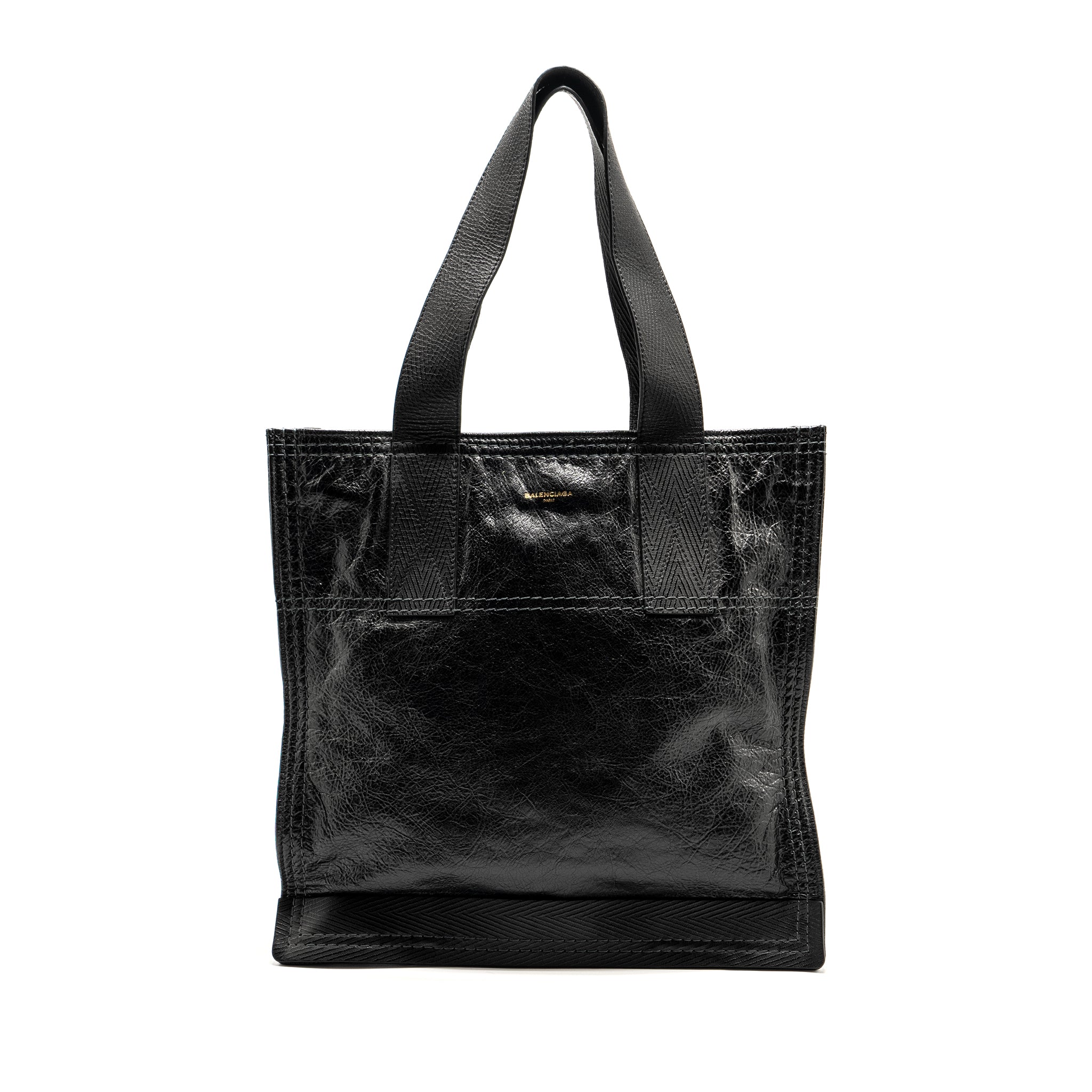 BALENCIAGA ZIP LARGE TOTE BAG BLACK GHW