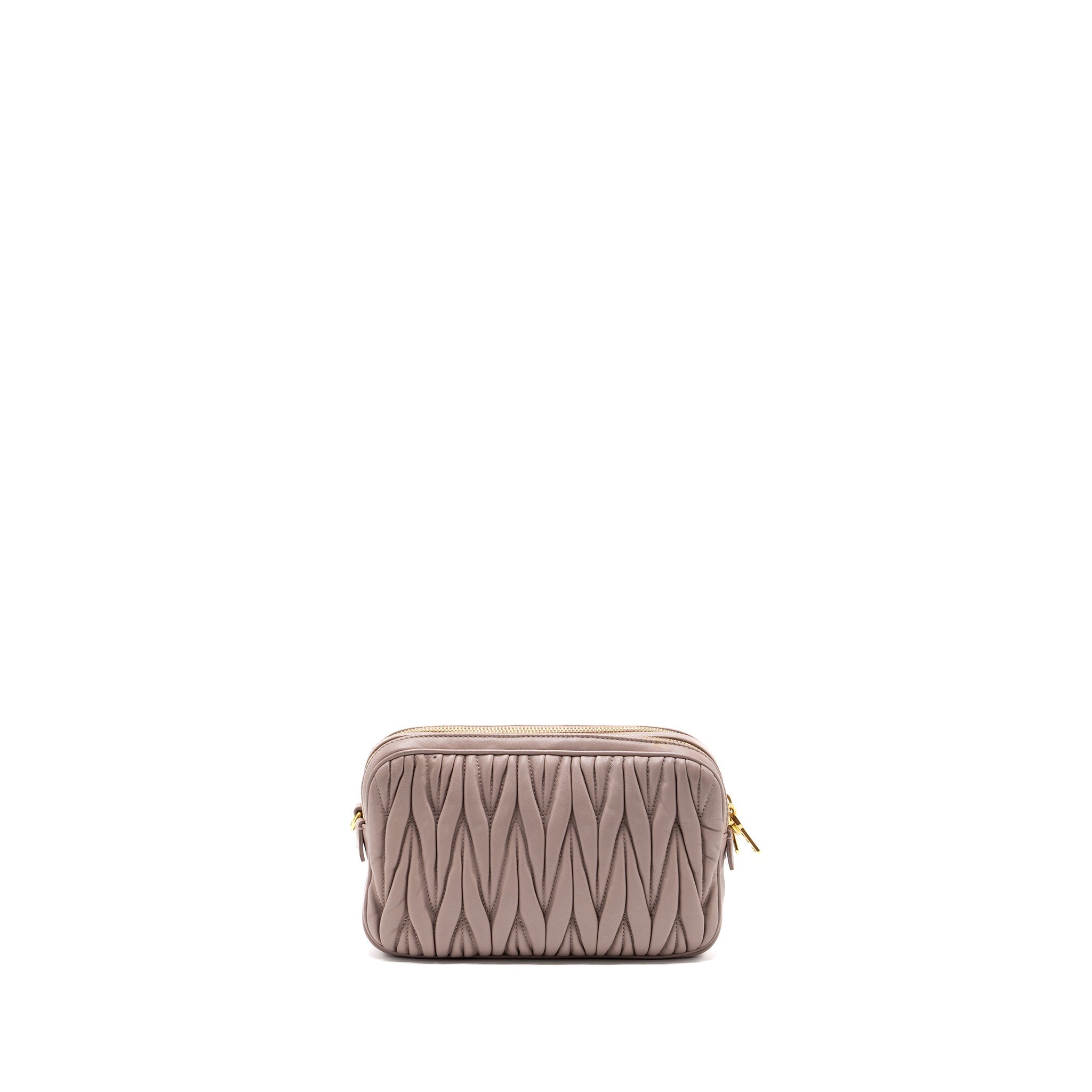 MIU MIU CAMERA CROSSBODY BAG NAPPA DUSTY PINK GHW