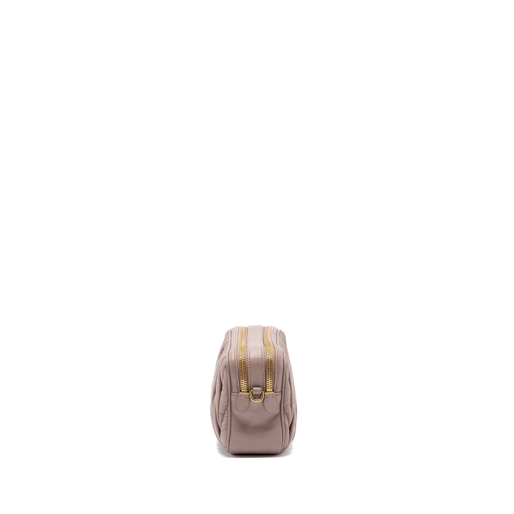 MIU MIU CAMERA CROSSBODY BAG NAPPA DUSTY PINK GHW