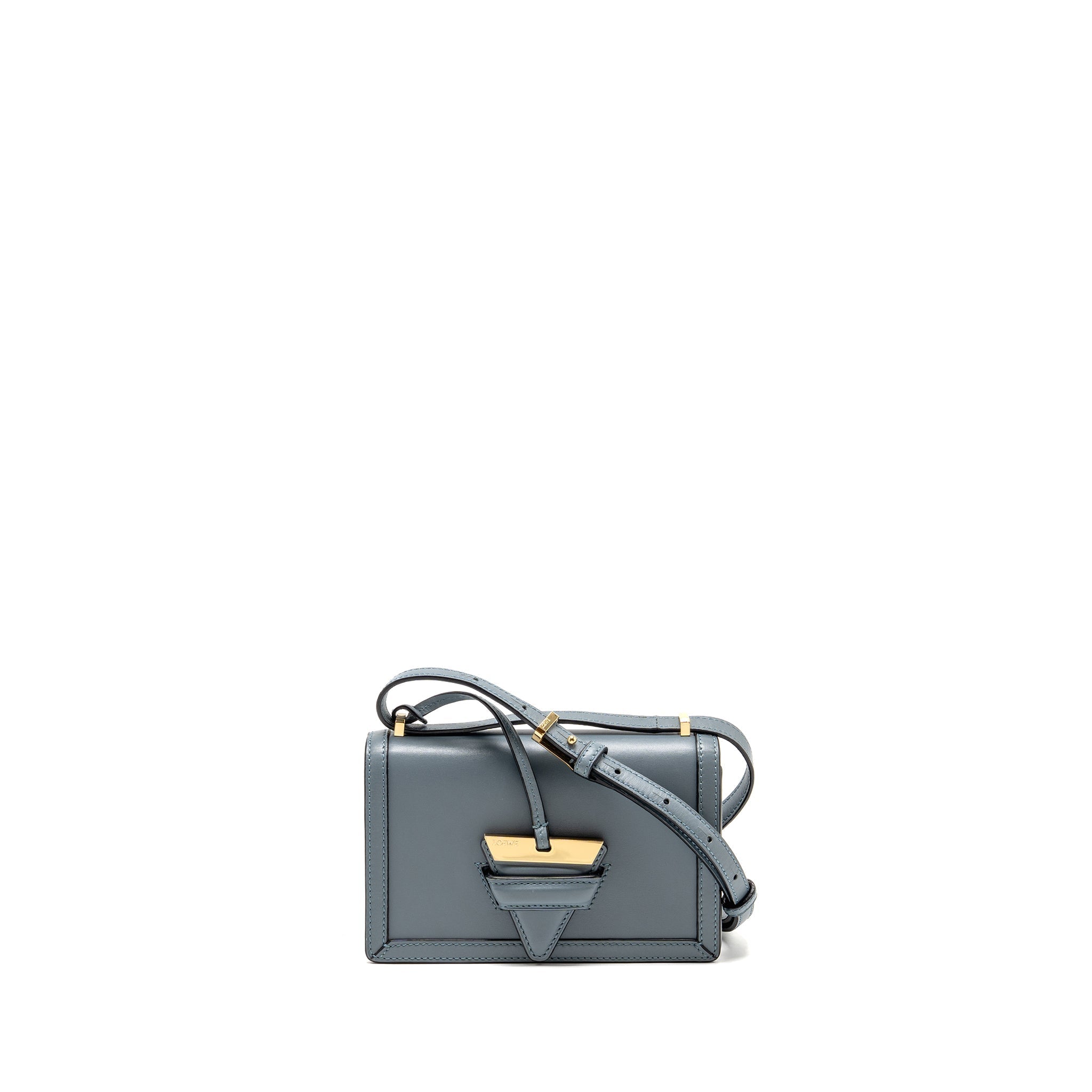 LOEWE BARCELONA SHOULDER BAG CALFSKIN BLUE GHW