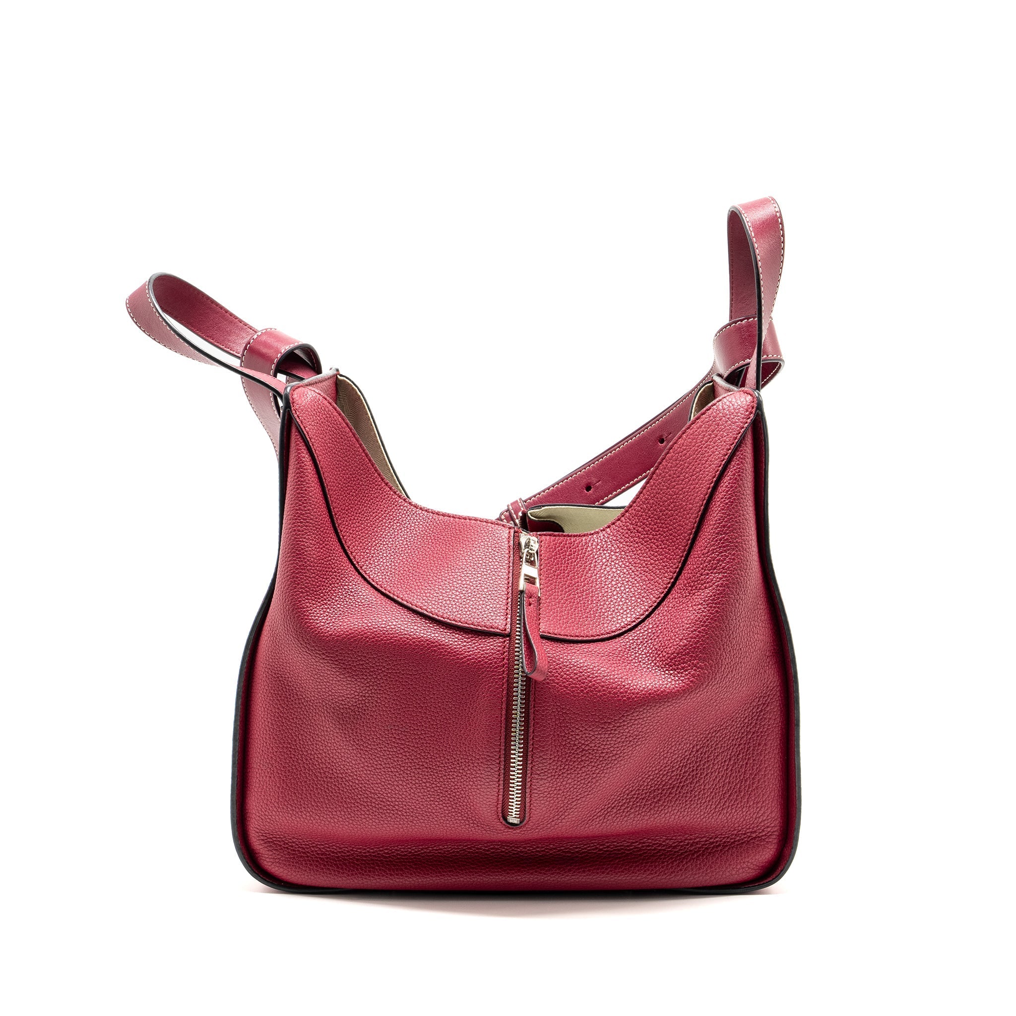 LOEWE MEDIUM HAMMOCK BAG CALFSKIN RASPBERRY SHW