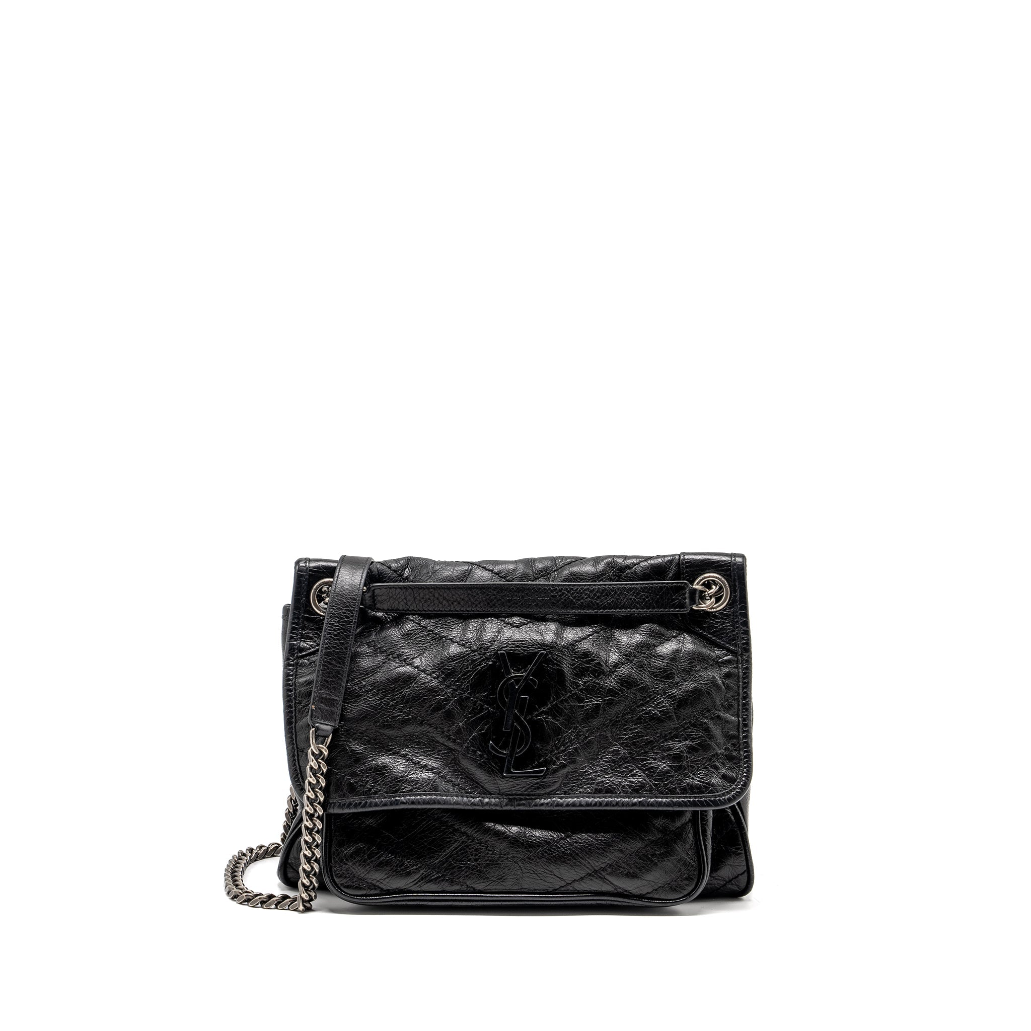 SAINT LAURENT/YSL MEDIUM NIKI CALFSKIN BLACK SHW