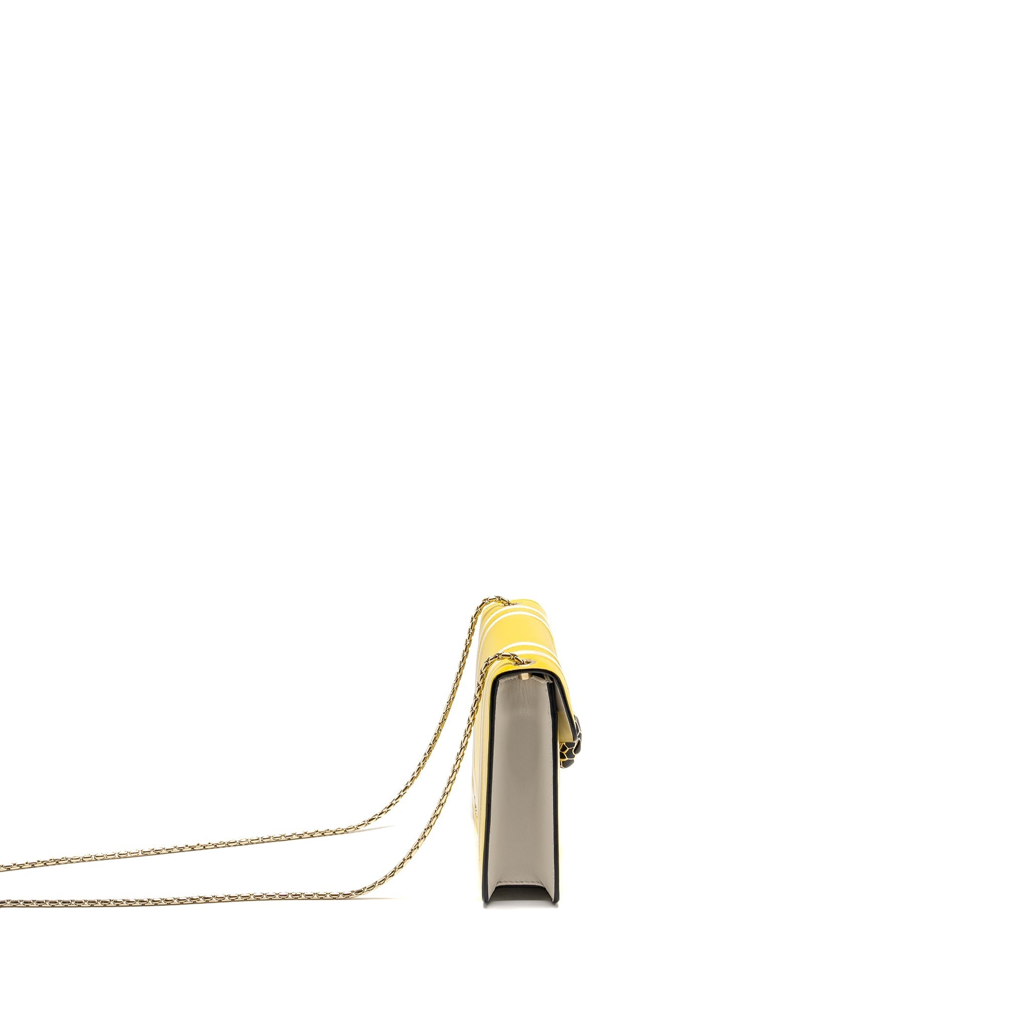 BVLGARI SERPENTI FOREVER CROSSBODY BAG CALFSKIN YELLOW/WHITE LGHW