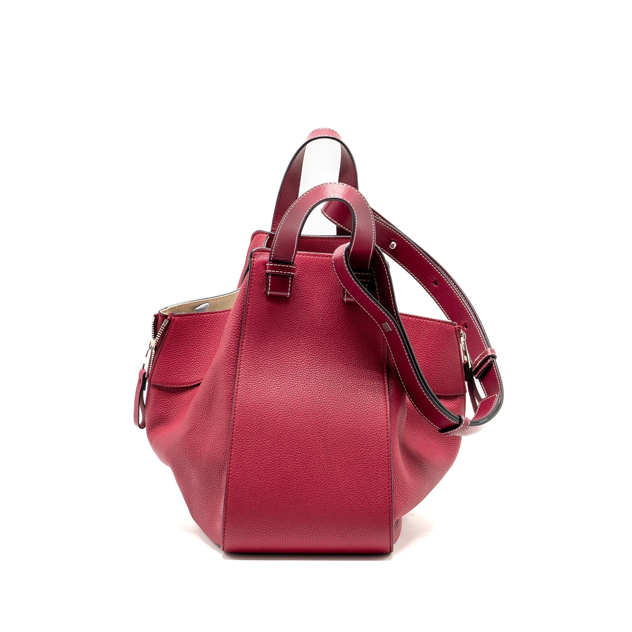 LOEWE MEDIUM HAMMOCK BAG CALFSKIN RASPBERRY SHW