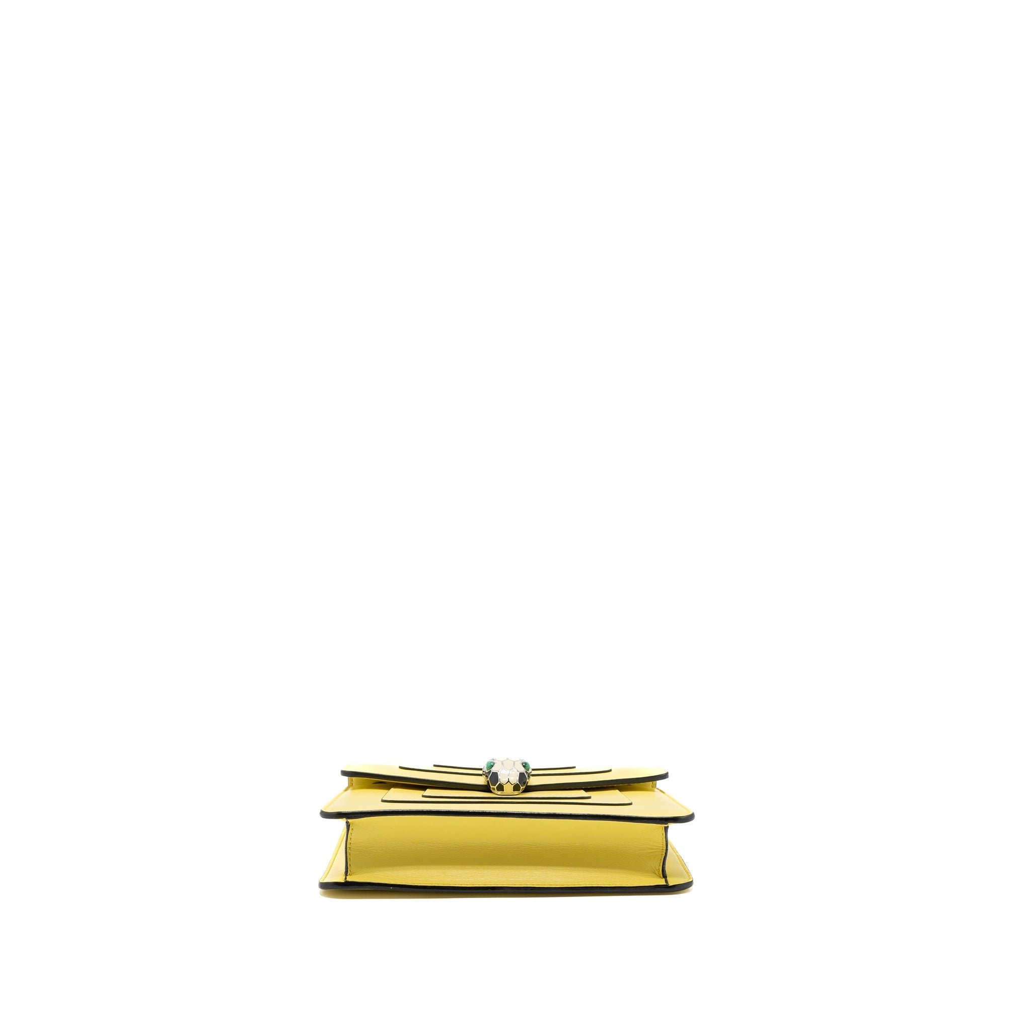 BVLGARI SERPENTI FOREVER CROSSBODY BAG CALFSKIN YELLOW RUTHENIUM HARDWARE