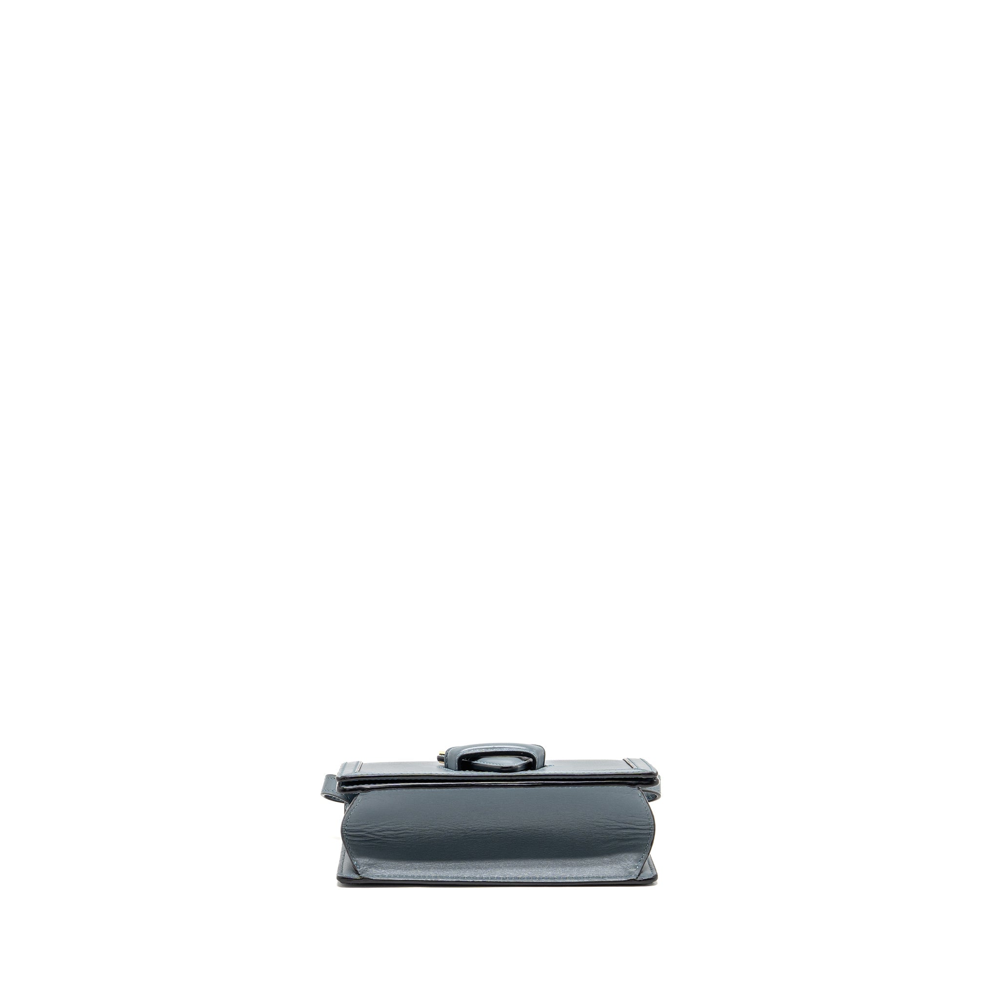 LOEWE BARCELONA SHOULDER BAG CALFSKIN BLUE GHW