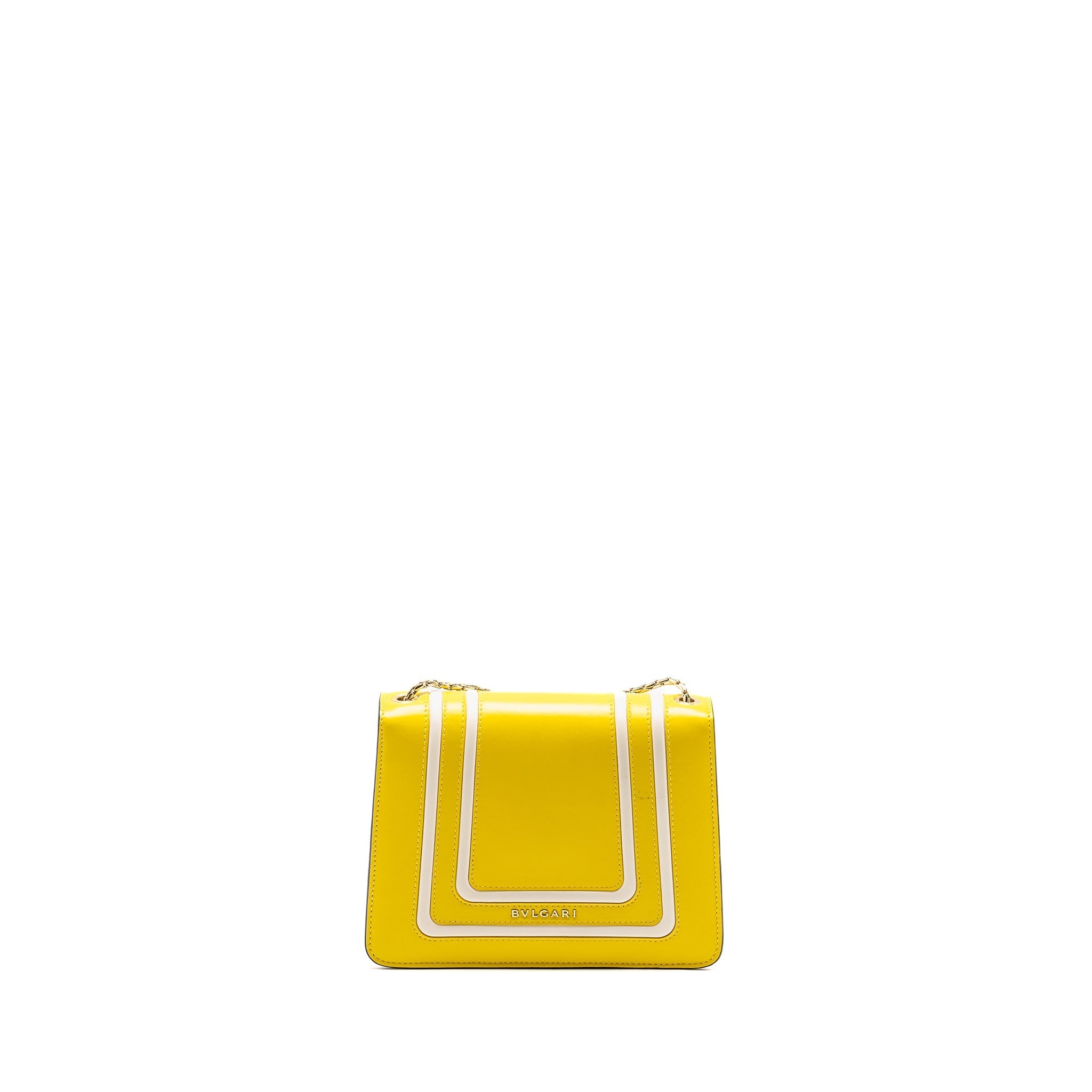 BVLGARI SERPENTI FOREVER CROSSBODY BAG CALFSKIN YELLOW/WHITE LGHW