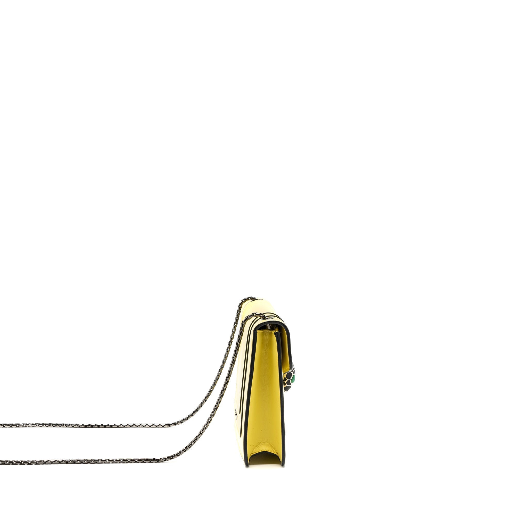BVLGARI SERPENTI FOREVER CROSSBODY BAG CALFSKIN YELLOW RUTHENIUM HARDWARE
