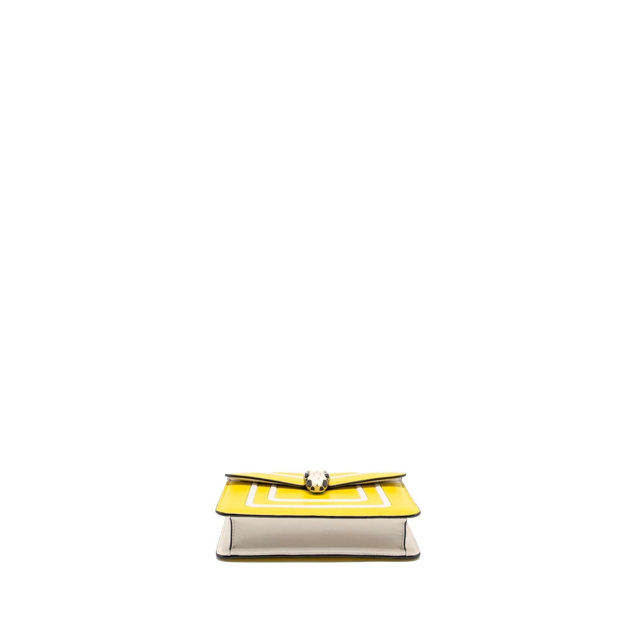 BVLGARI SERPENTI FOREVER CROSSBODY BAG CALFSKIN YELLOW/WHITE LGHW