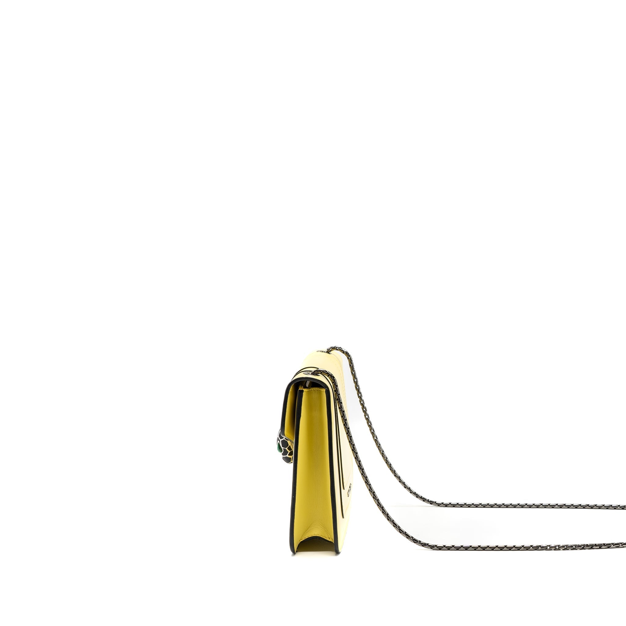 BVLGARI SERPENTI FOREVER CROSSBODY BAG CALFSKIN YELLOW RUTHENIUM HARDWARE