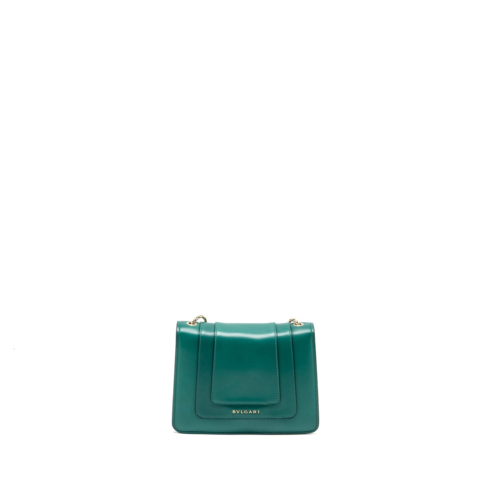 BVLGARI SERPENTI FOREVER CROSSBODY BAG CAFLSKIN GREEN GHW