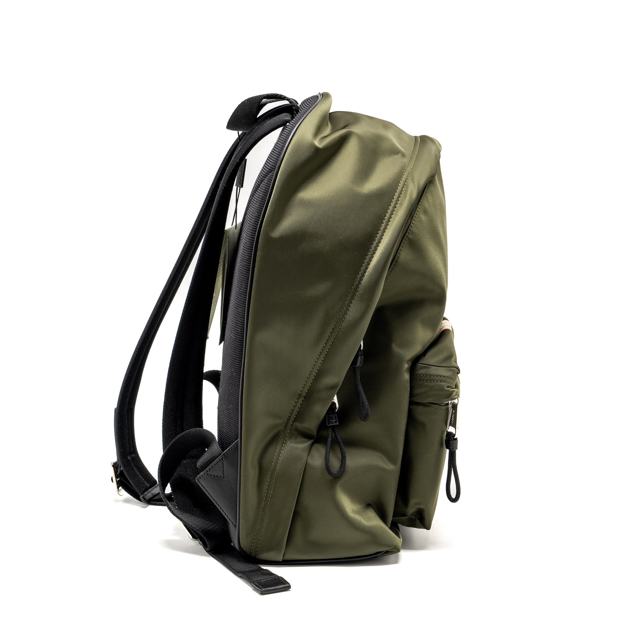 BURBERRY LOGO / ICON STRIPE BACKPACK NYLON DARK GREEN/MULTICOLOUR SHW