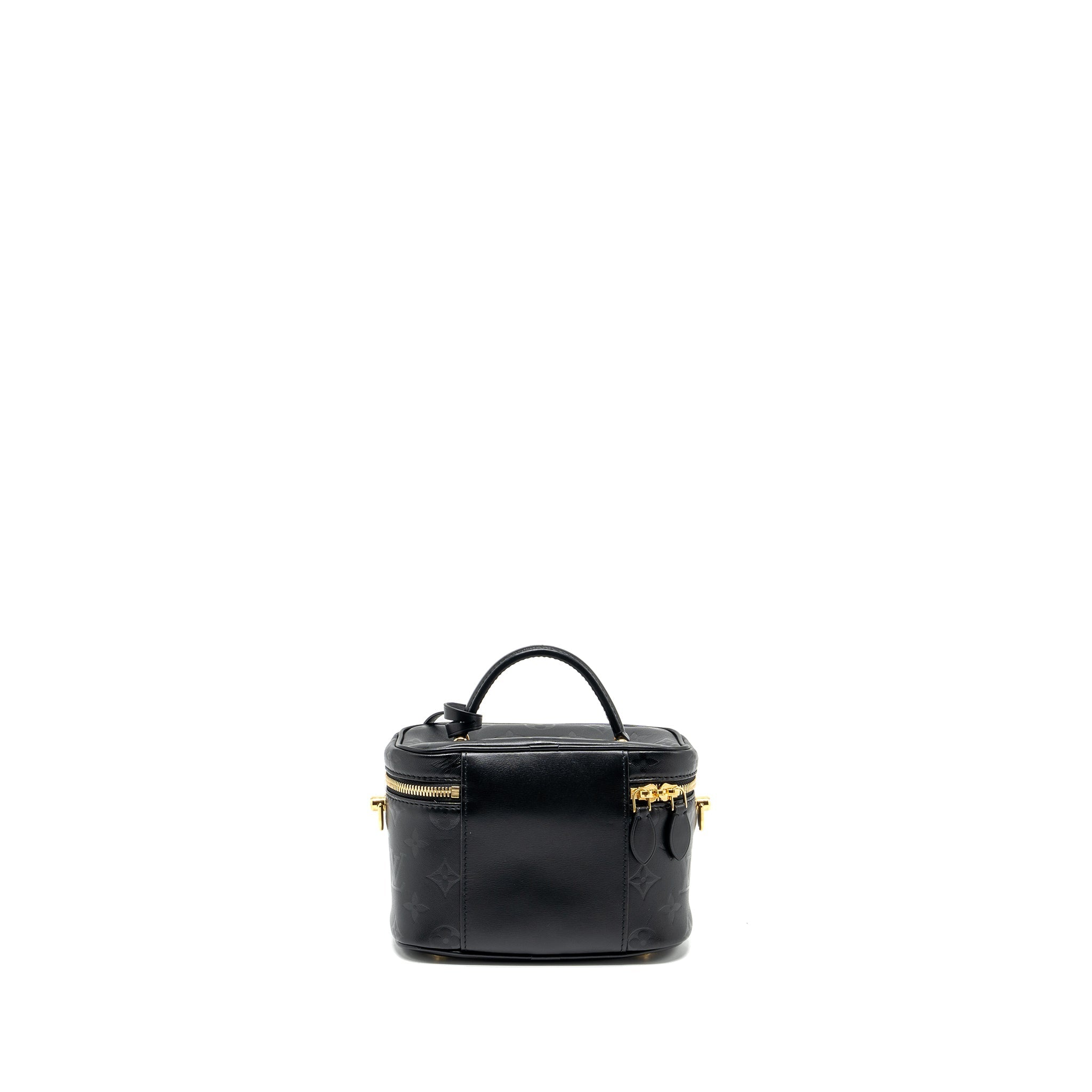 LOUIS VUITTON VANITY CASE PM MONOGRAM LAMBSKIN BLACK GHW