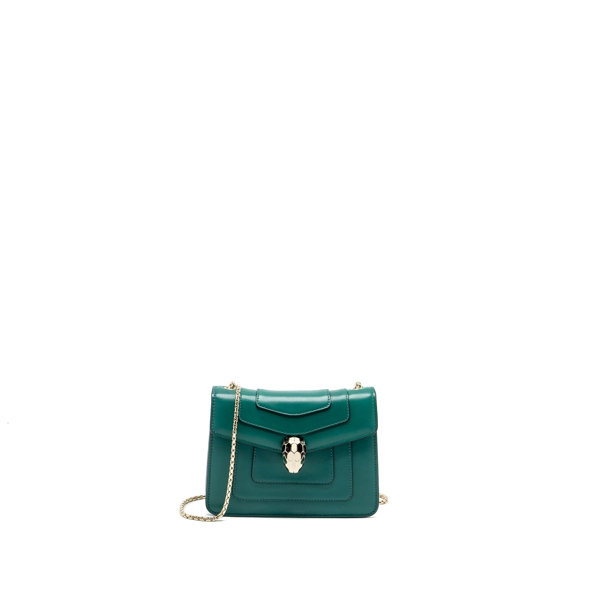 BVLGARI SERPENTI FOREVER CROSSBODY BAG CAFLSKIN GREEN GHW