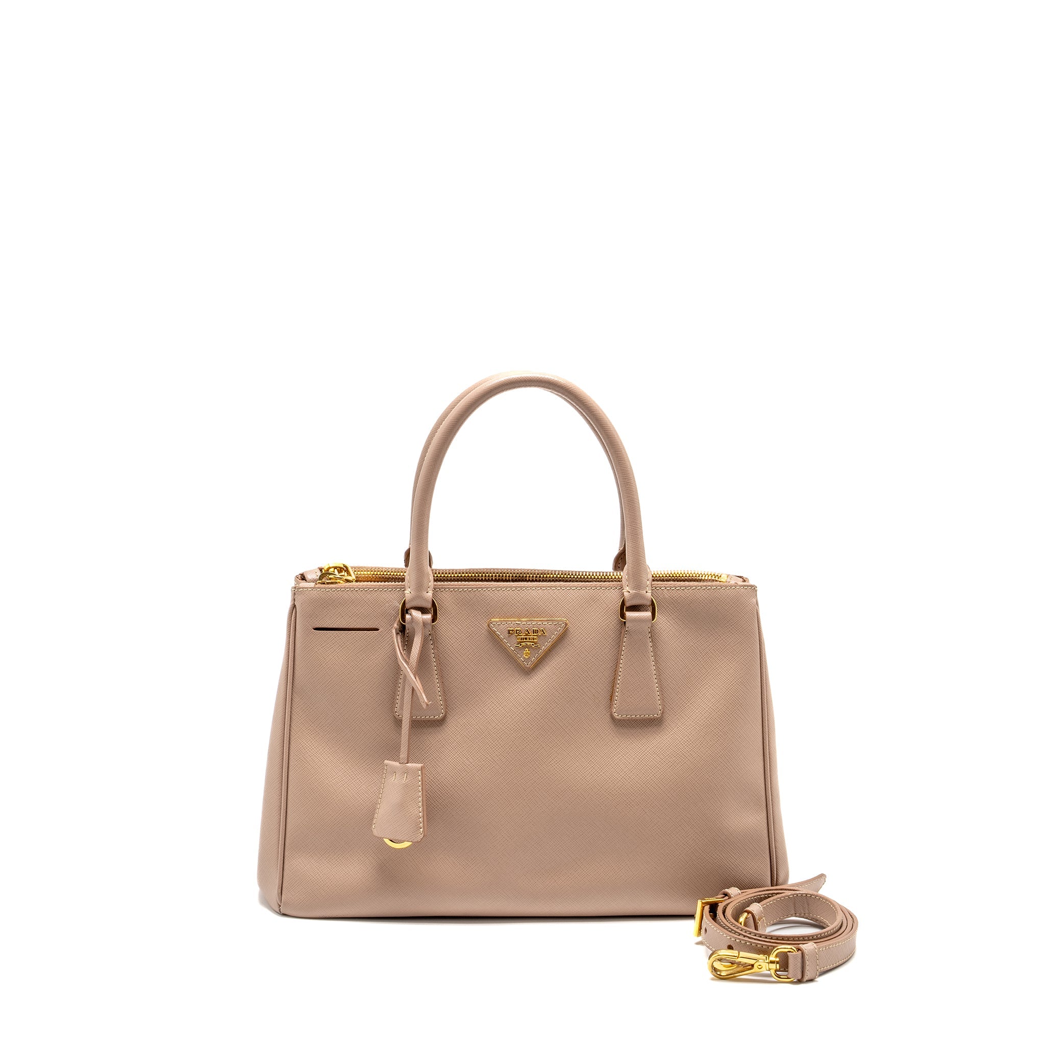 PRADA SAFFIANO TOTE BAG LIGHT PINK GHW