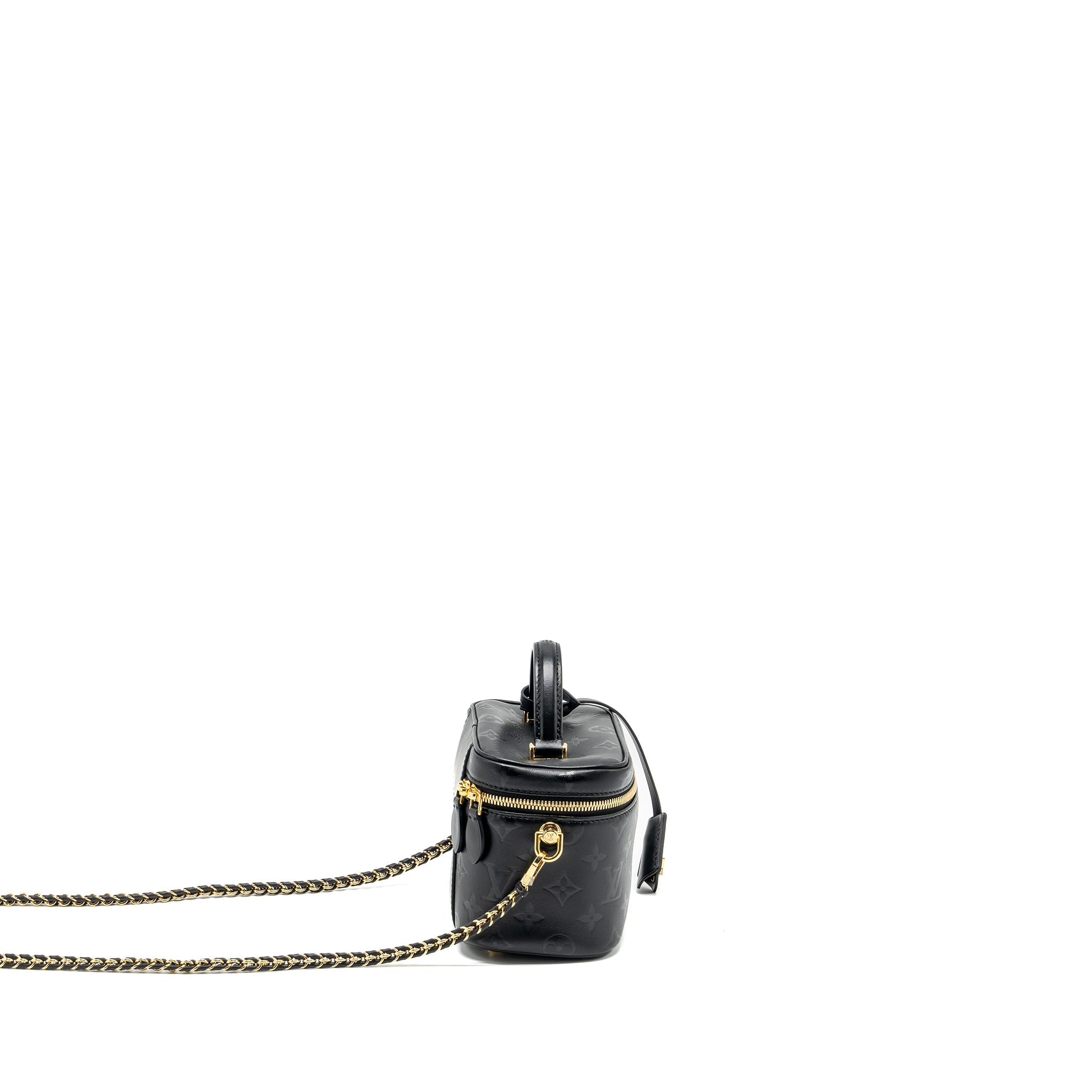 LOUIS VUITTON VANITY CASE PM MONOGRAM LAMBSKIN BLACK GHW