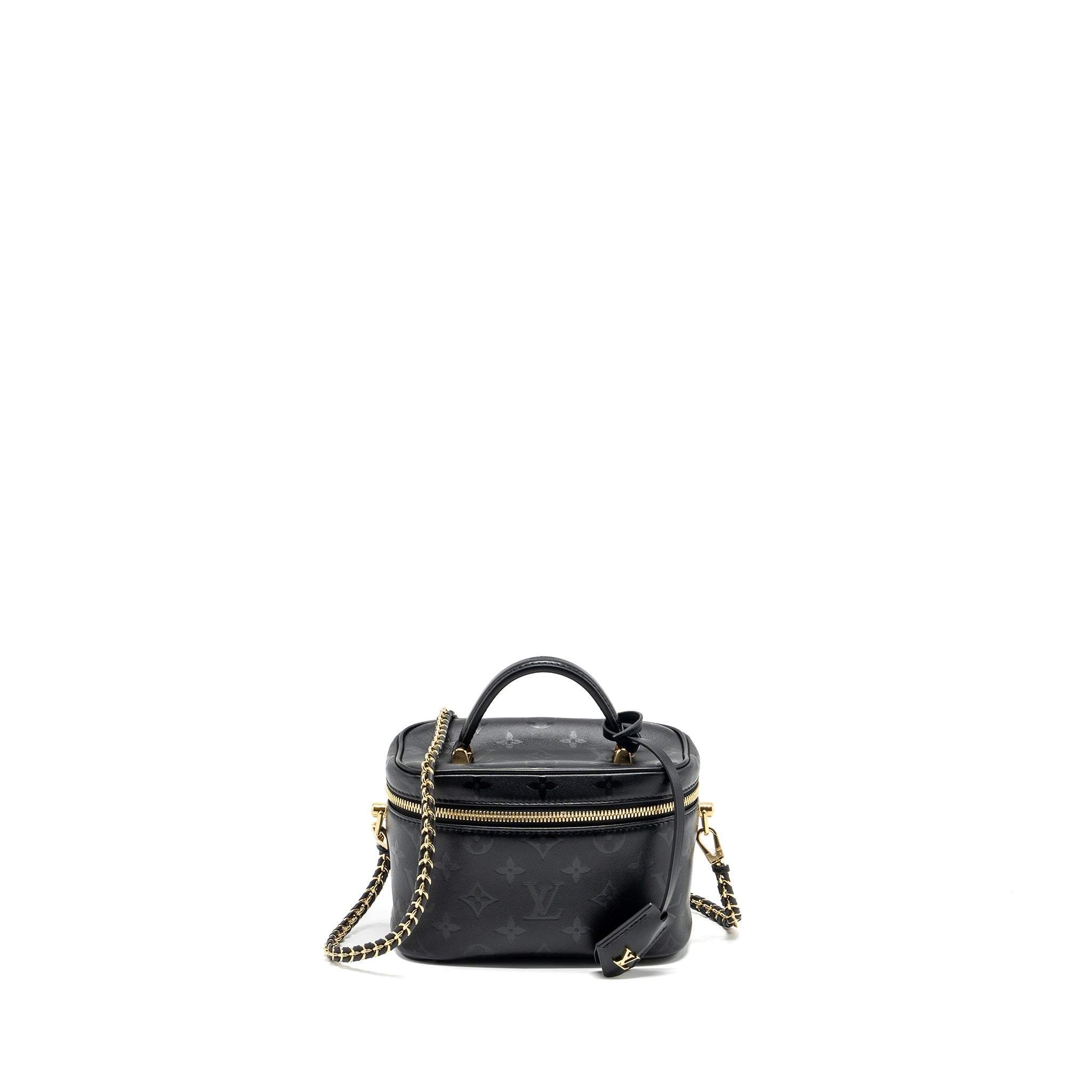 LOUIS VUITTON VANITY CASE PM MONOGRAM LAMBSKIN BLACK GHW