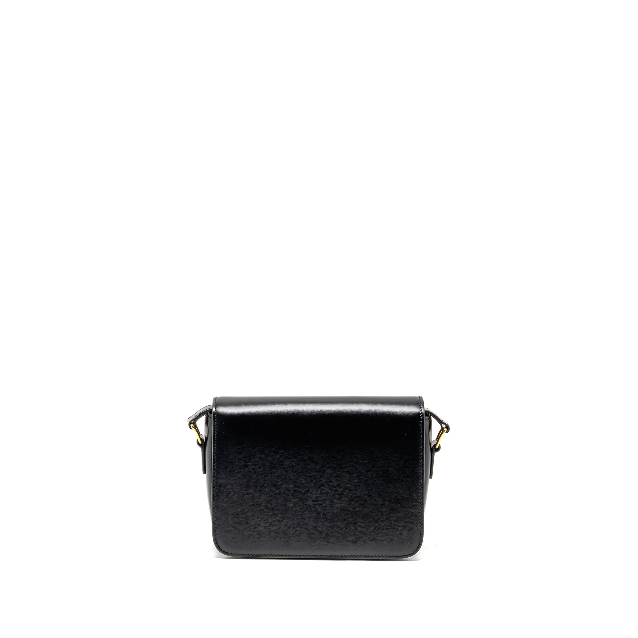 CELINE TEEN TRIOMPHE BAG SHINY CALFSKIN BLACK GHW