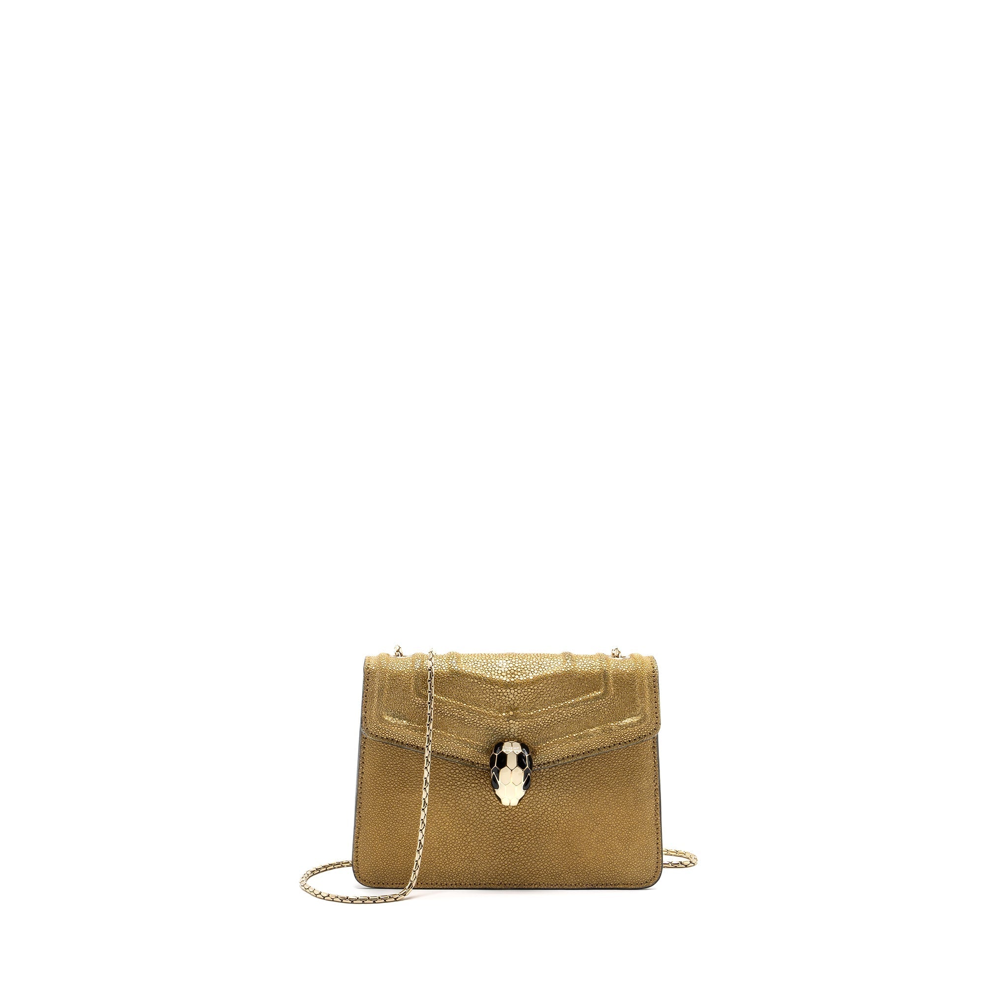 BVLGARI SERPENTI FOREVER CROSSBODY BAG STINGRAY LEATHER GOLD LGHW