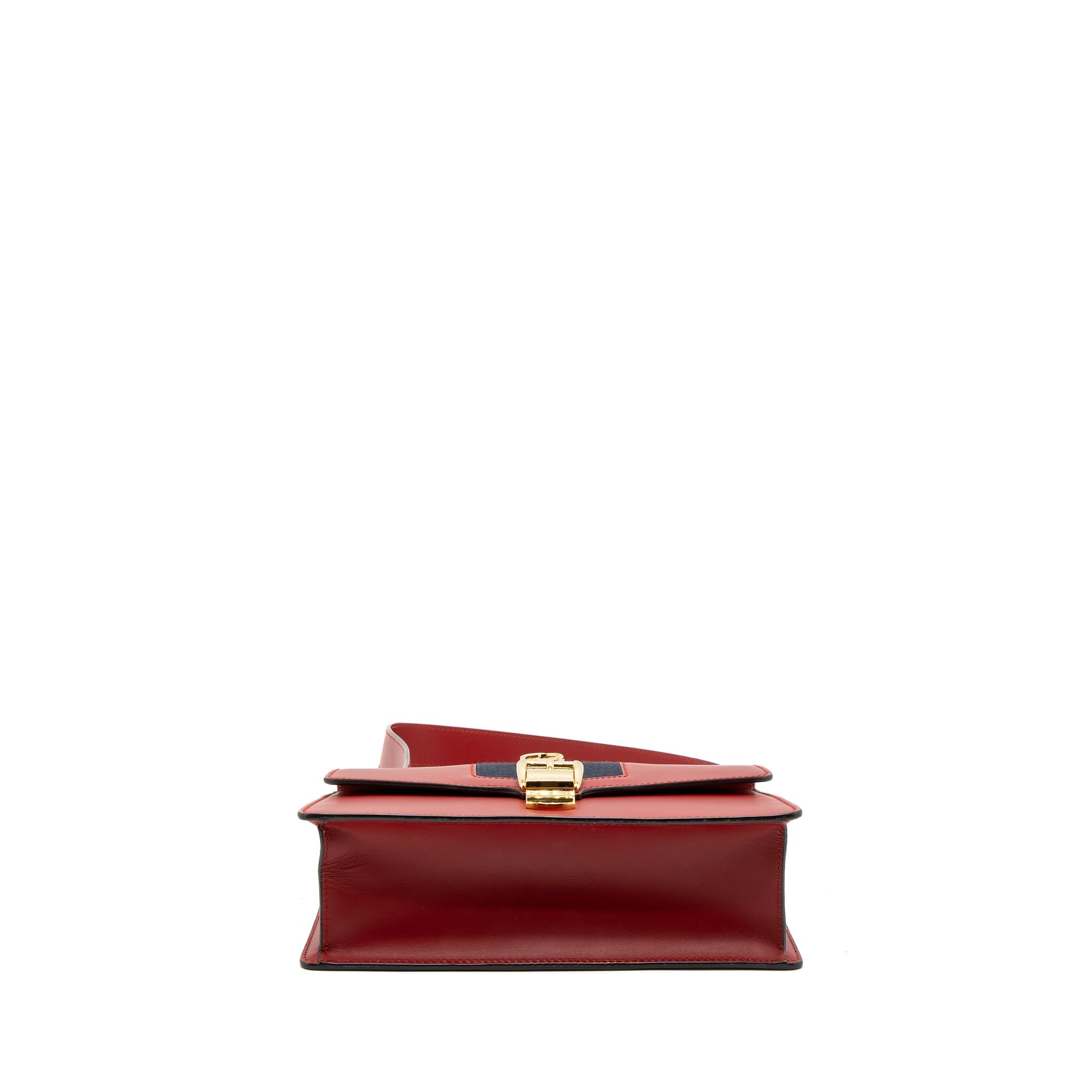 GUCCI SMALL SYLVIE BAG CALFSKIN RED GHW