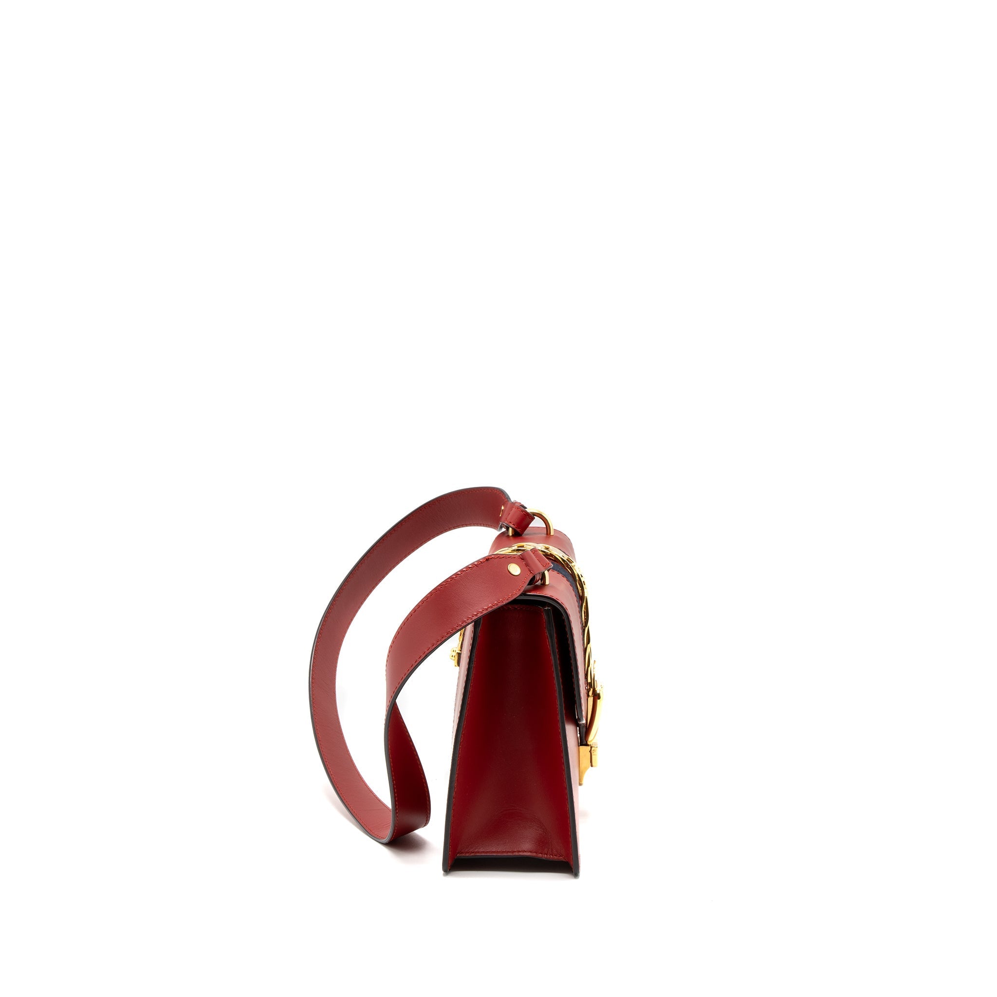 GUCCI SMALL SYLVIE BAG CALFSKIN RED GHW