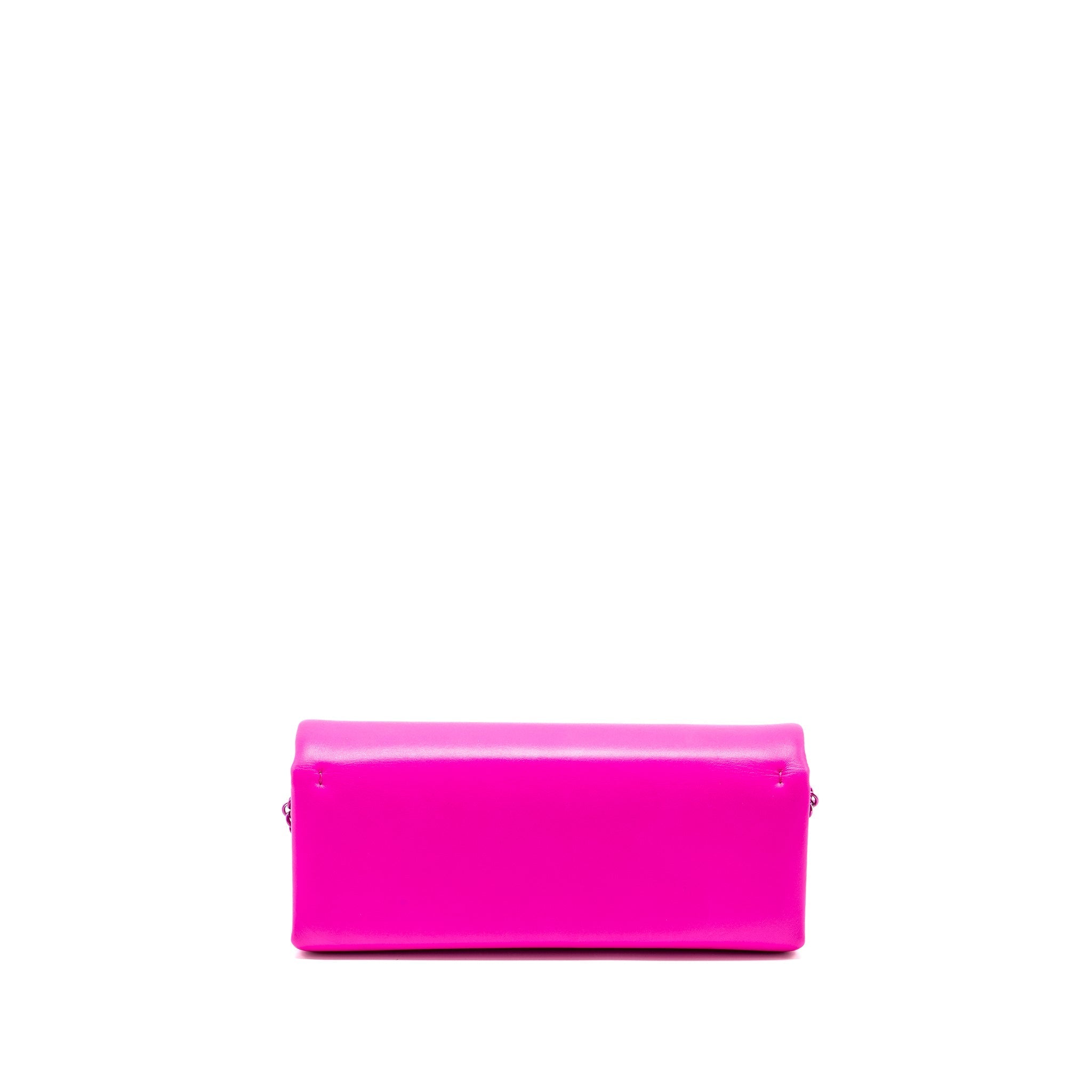 VALENTINO GARAVANI ONE STUD CLUTCH BAG NAPPA LEATHER PINK WITH PINK HARDWARE