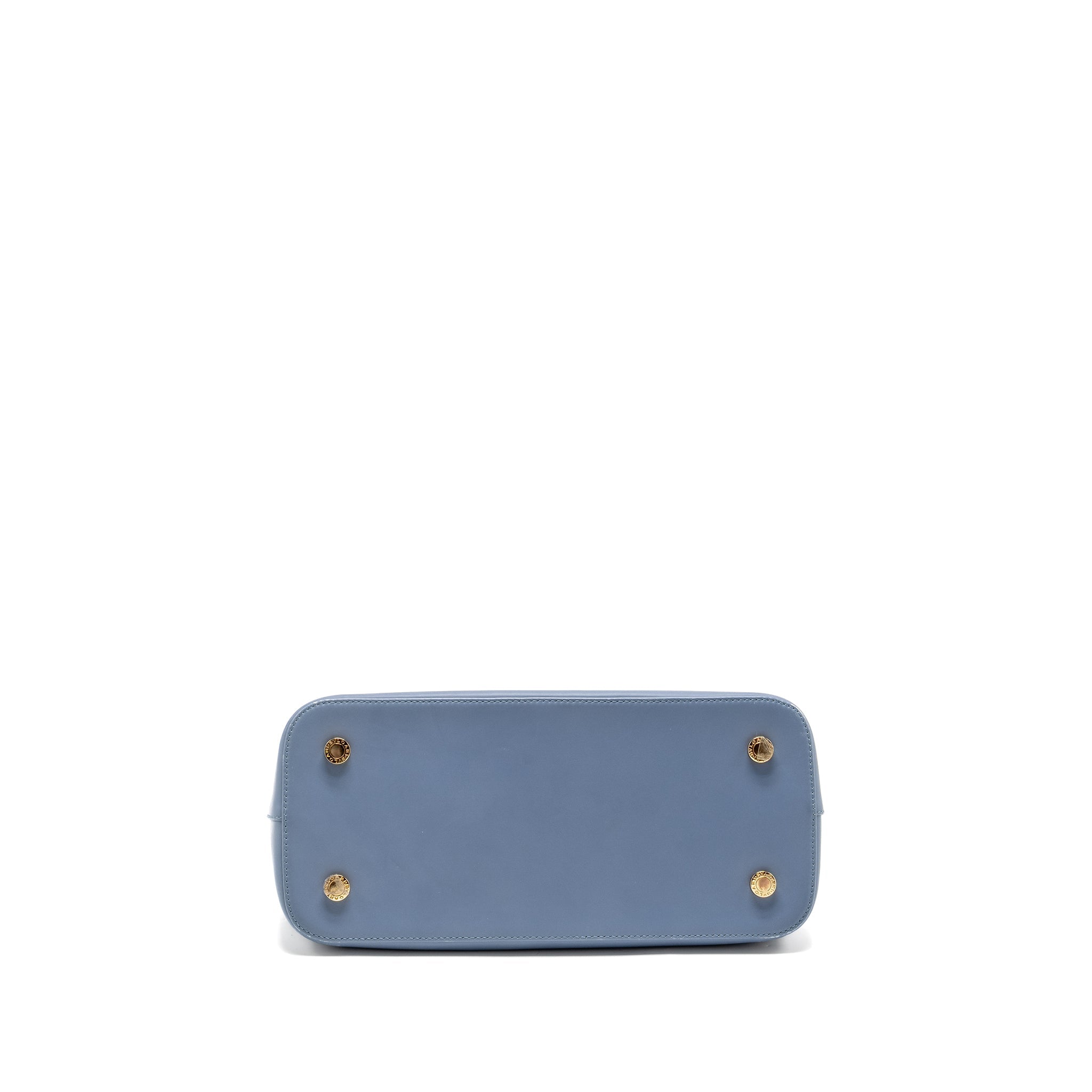 BVLGARI ISABELLA ROSSELLINI BAG LEATHER BLUE/LIGHT PURPLE GHW