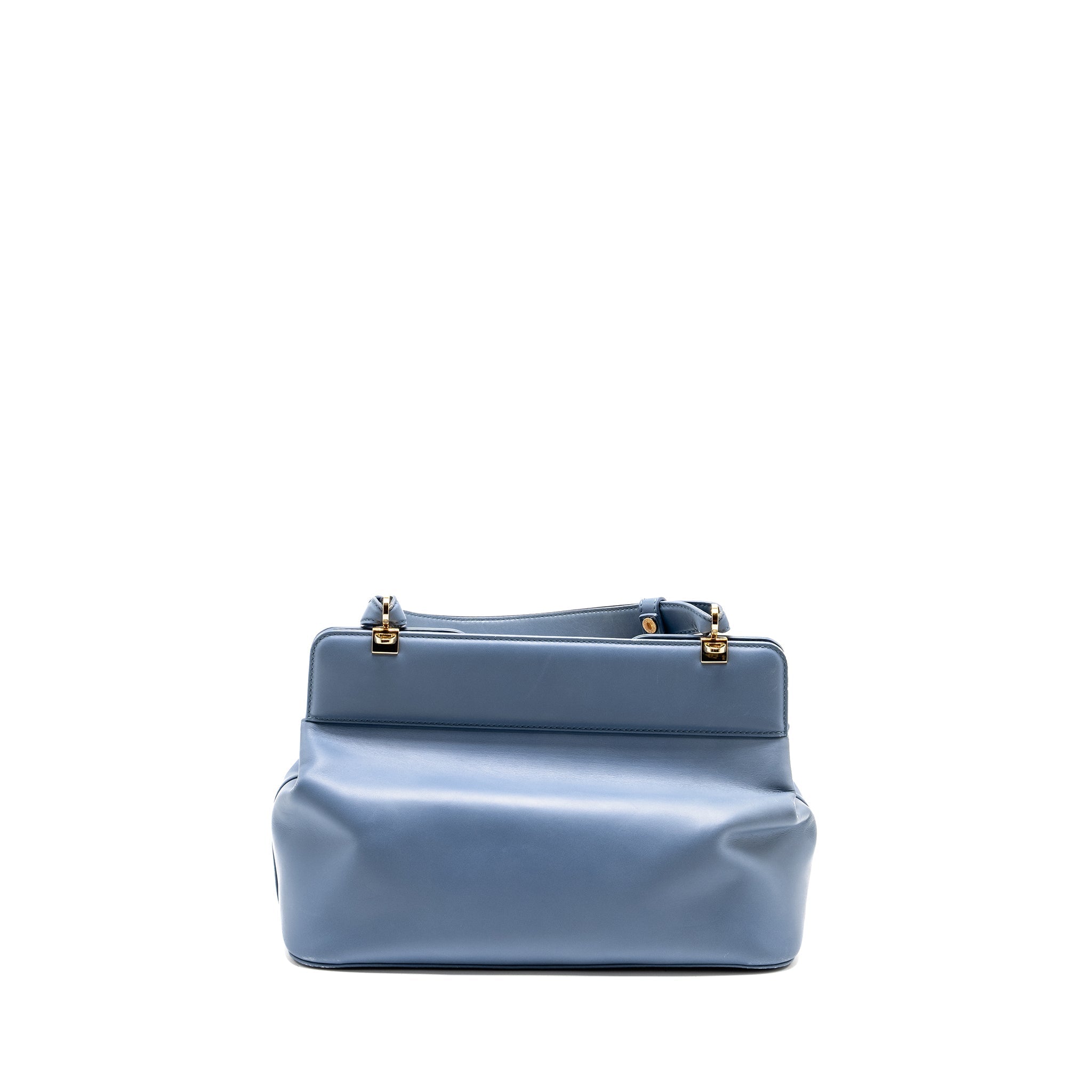 BVLGARI ISABELLA ROSSELLINI BAG LEATHER BLUE/LIGHT PURPLE GHW
