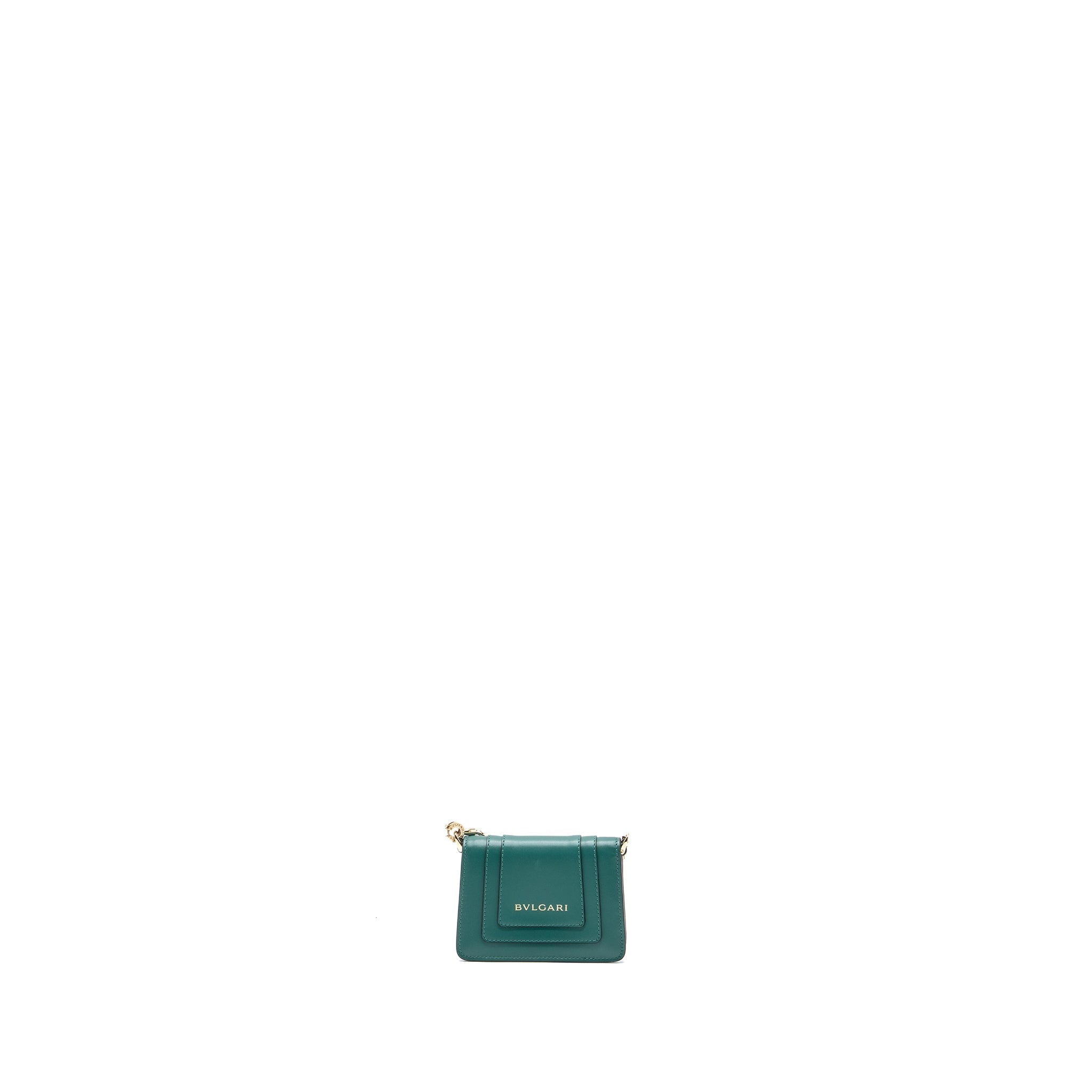 BVLGARI SERPENTI FOREVER BAG CHARM CALFSKIN GREEN LGHW