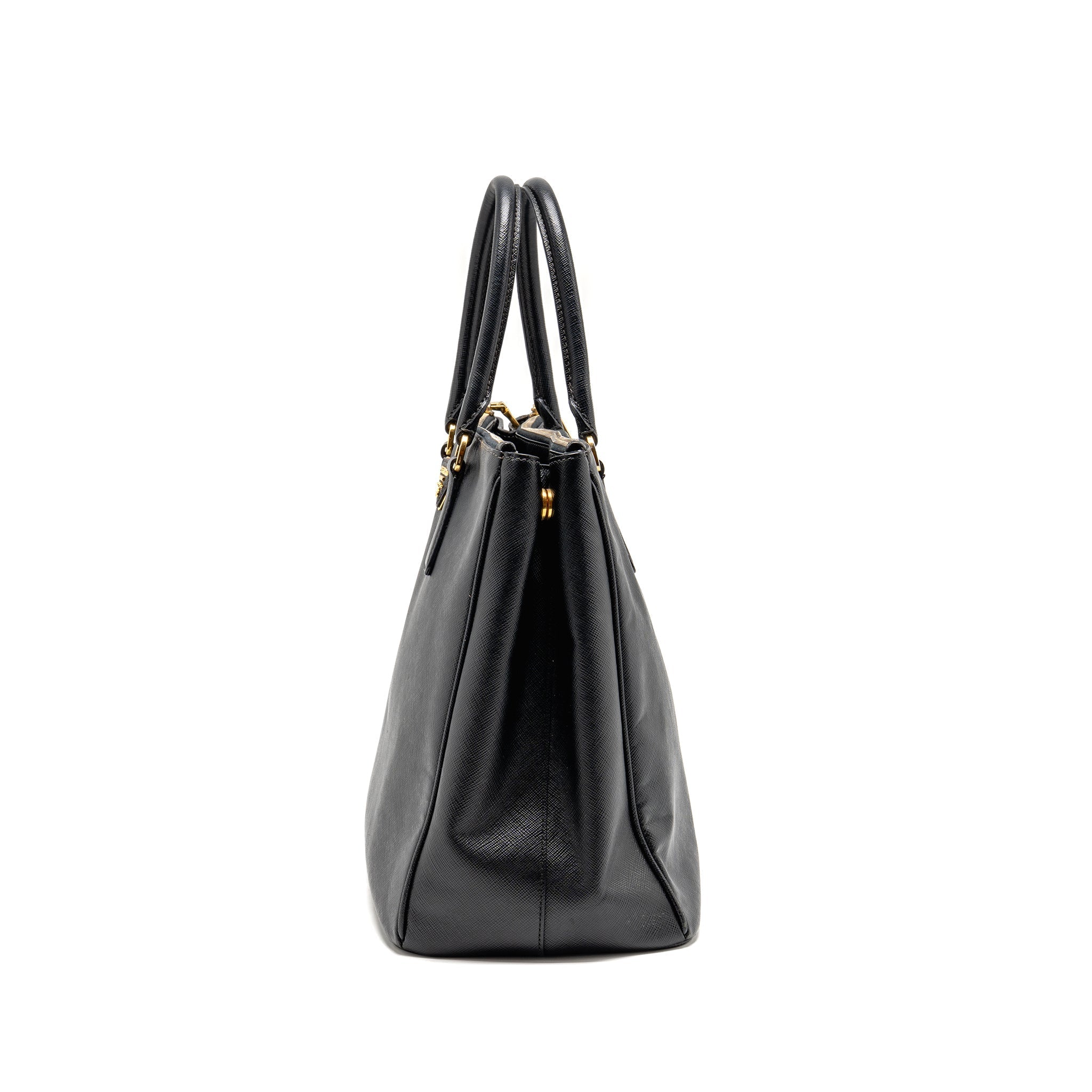 PRADA SAFFIANO TOTE BAG CALFSKIN BLACK GHW
