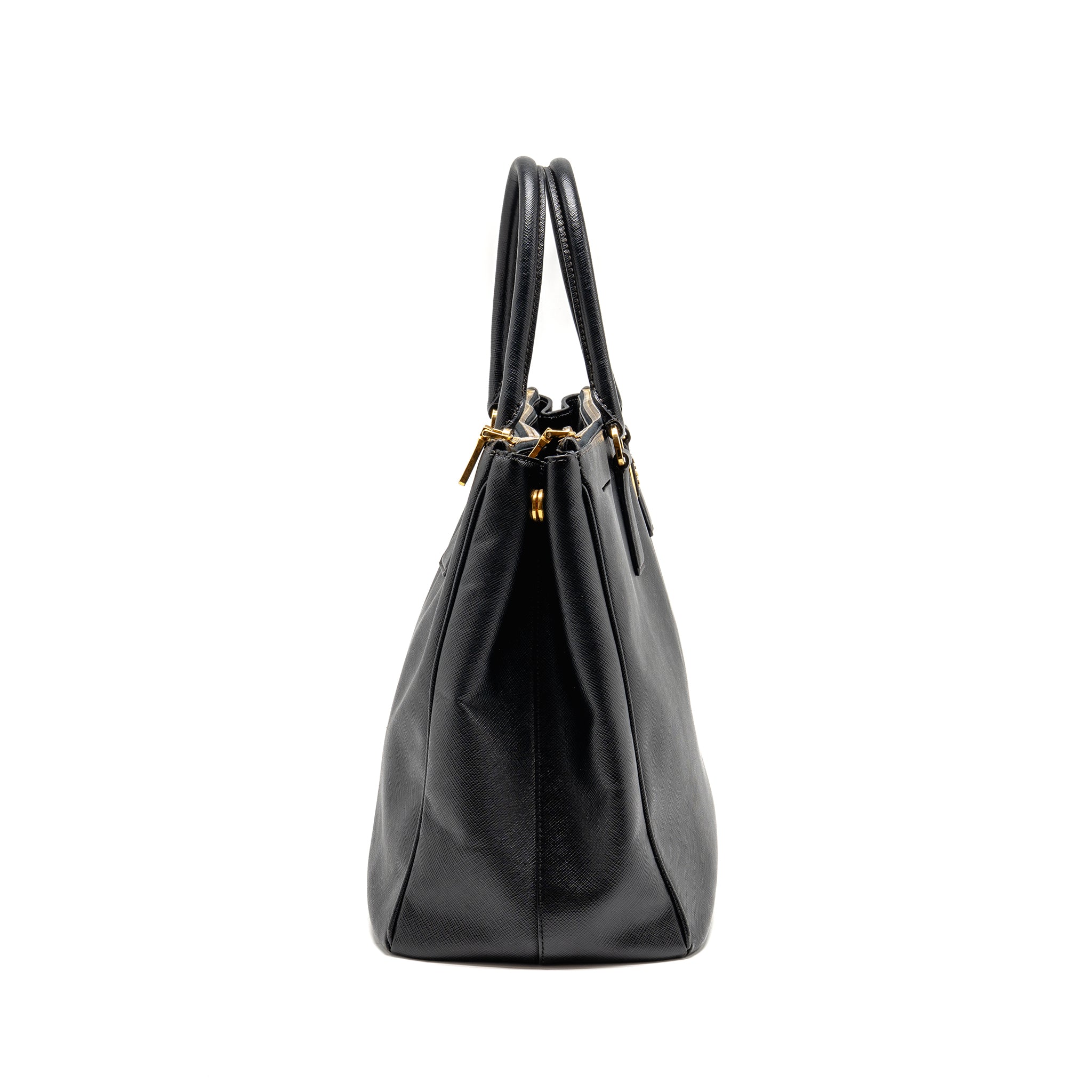 PRADA SAFFIANO TOTE BAG CALFSKIN BLACK GHW
