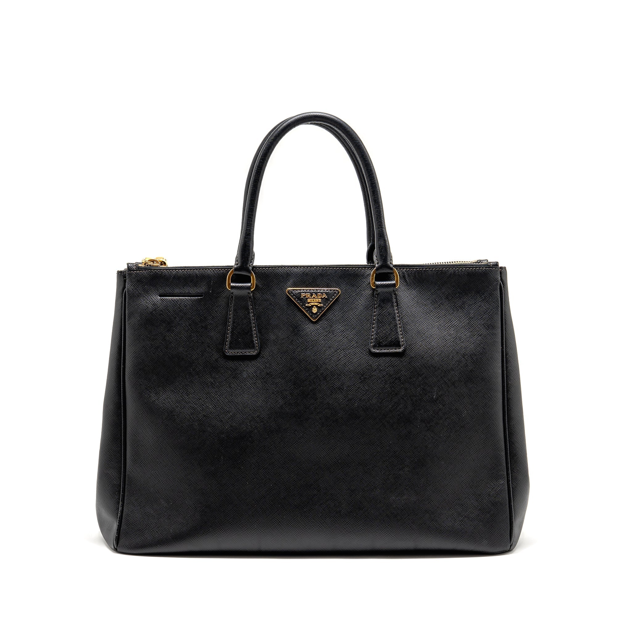 PRADA SAFFIANO TOTE BAG CALFSKIN BLACK GHW