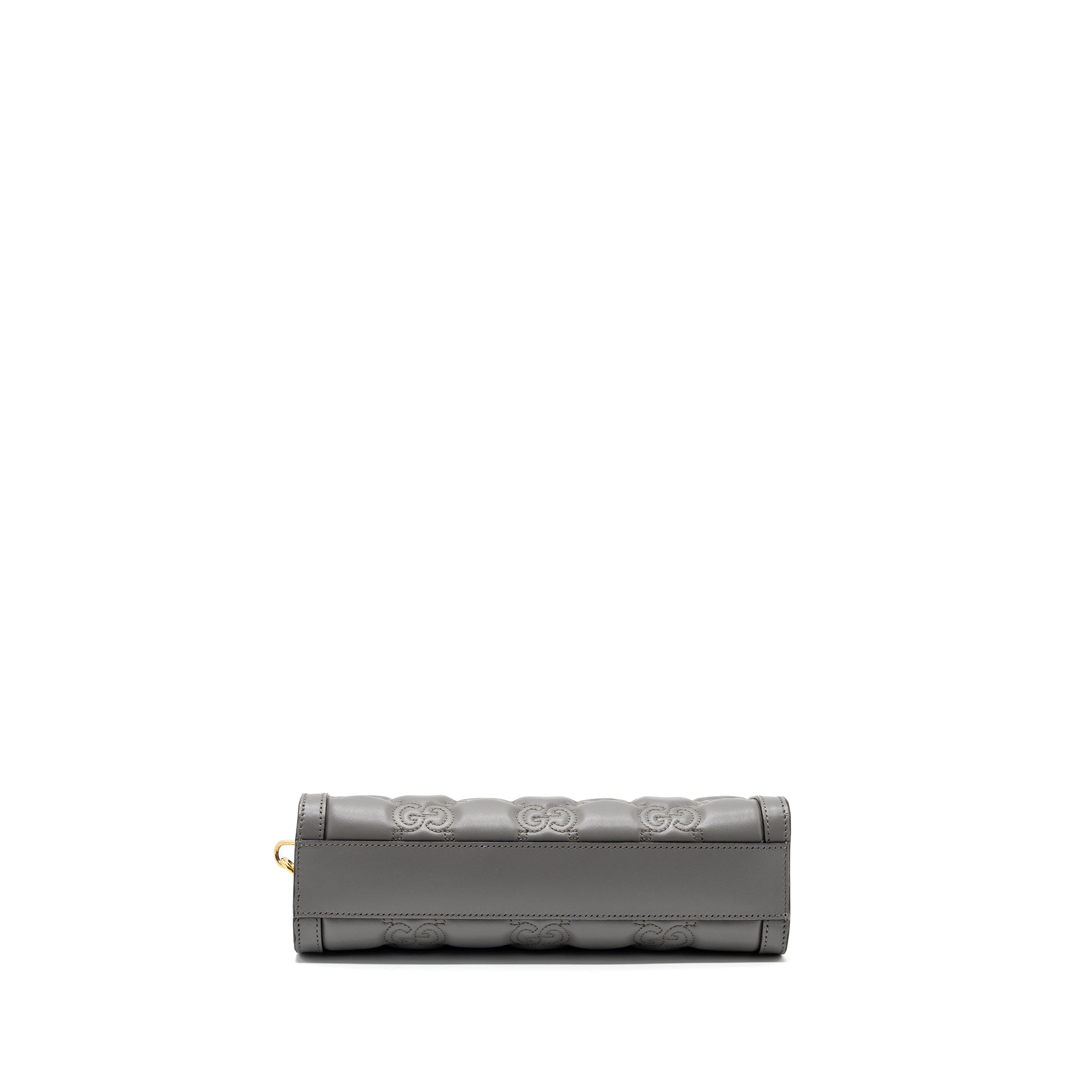 GUCCI CHAIN CROSSBODY BAG CALFSKIN GREY LGHW