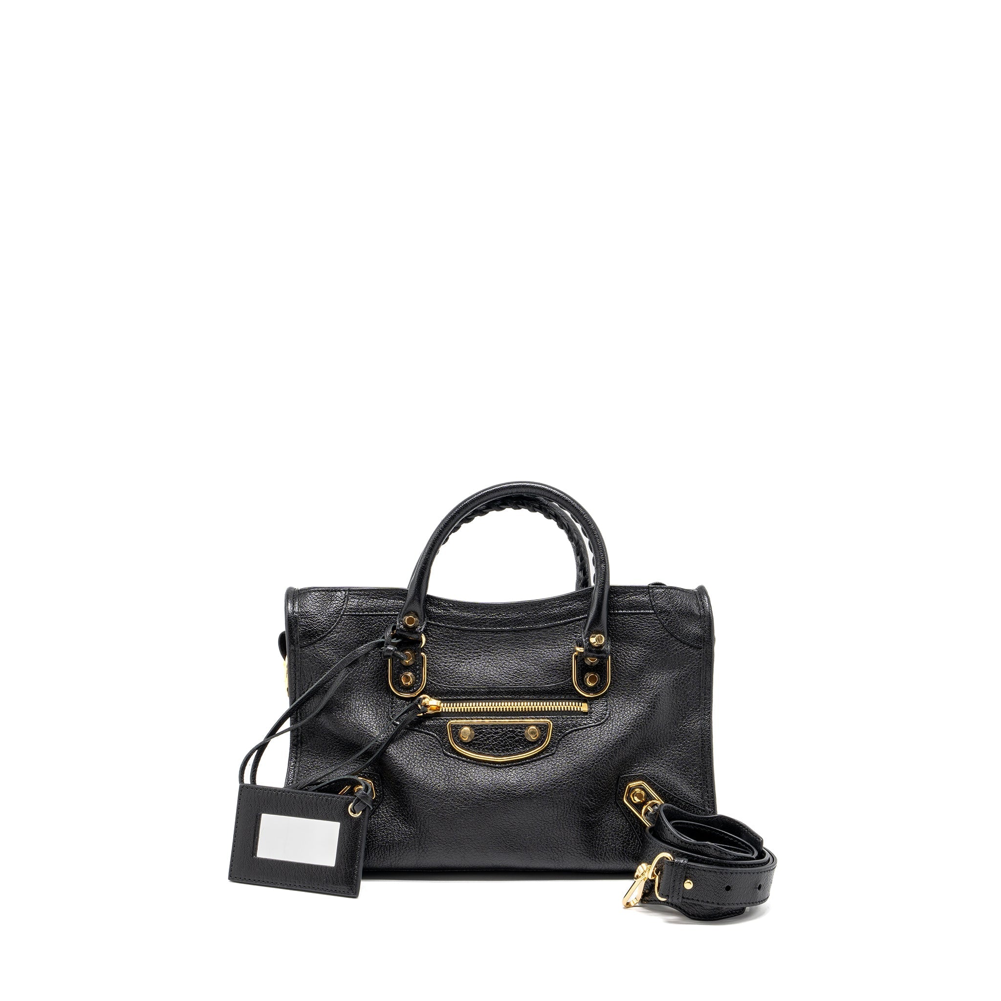BALENCIAGA CLASSIC CITY BAG LEATHER BLACK GHW