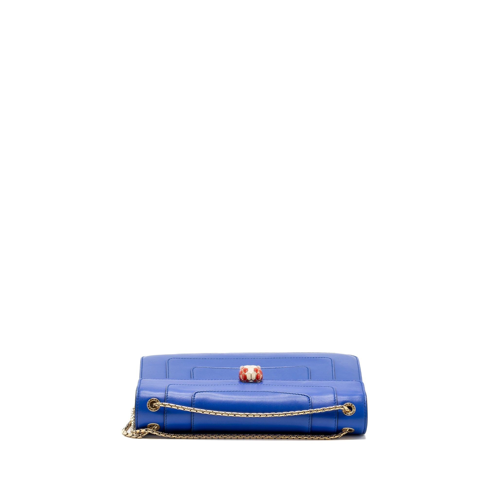 BVLGARI SERPENTI FOREVER SHOULDER BAG LEATHER BLUE GHW