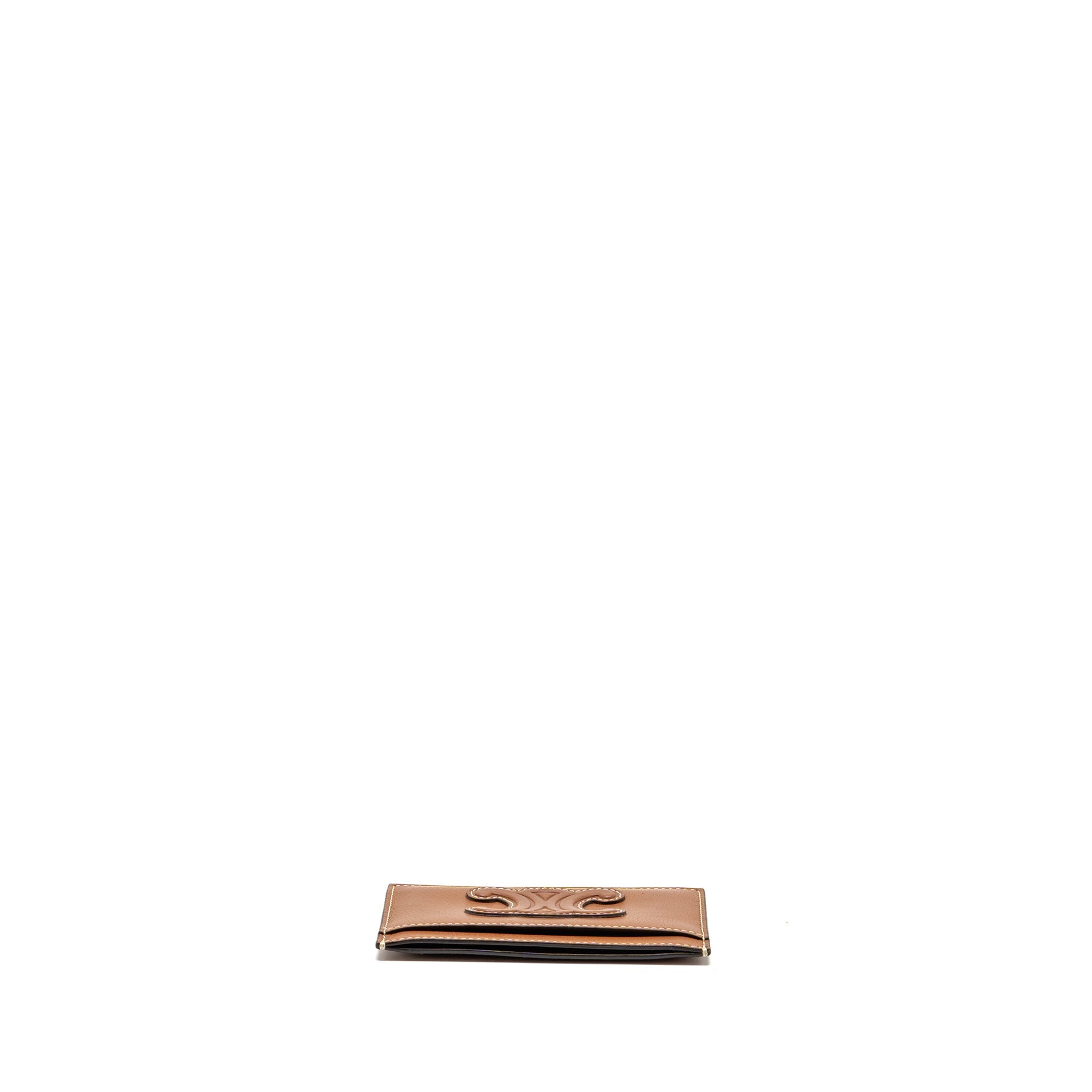 CELINE CARD HOLDER SMOOTH LAMBSKIN TAN
